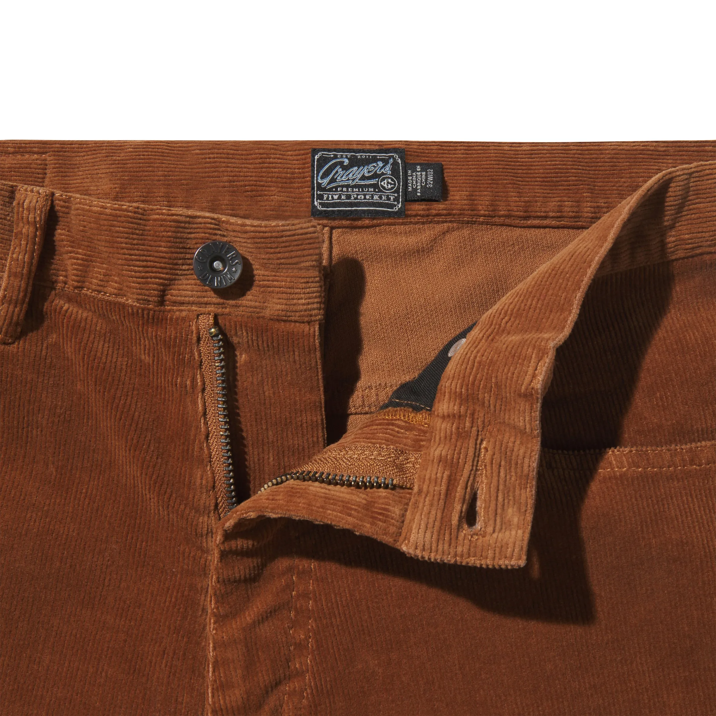 Burlington 5 Pocket Stretch Corduroy - Rawhide sold by Grayers product image thumbnail 3