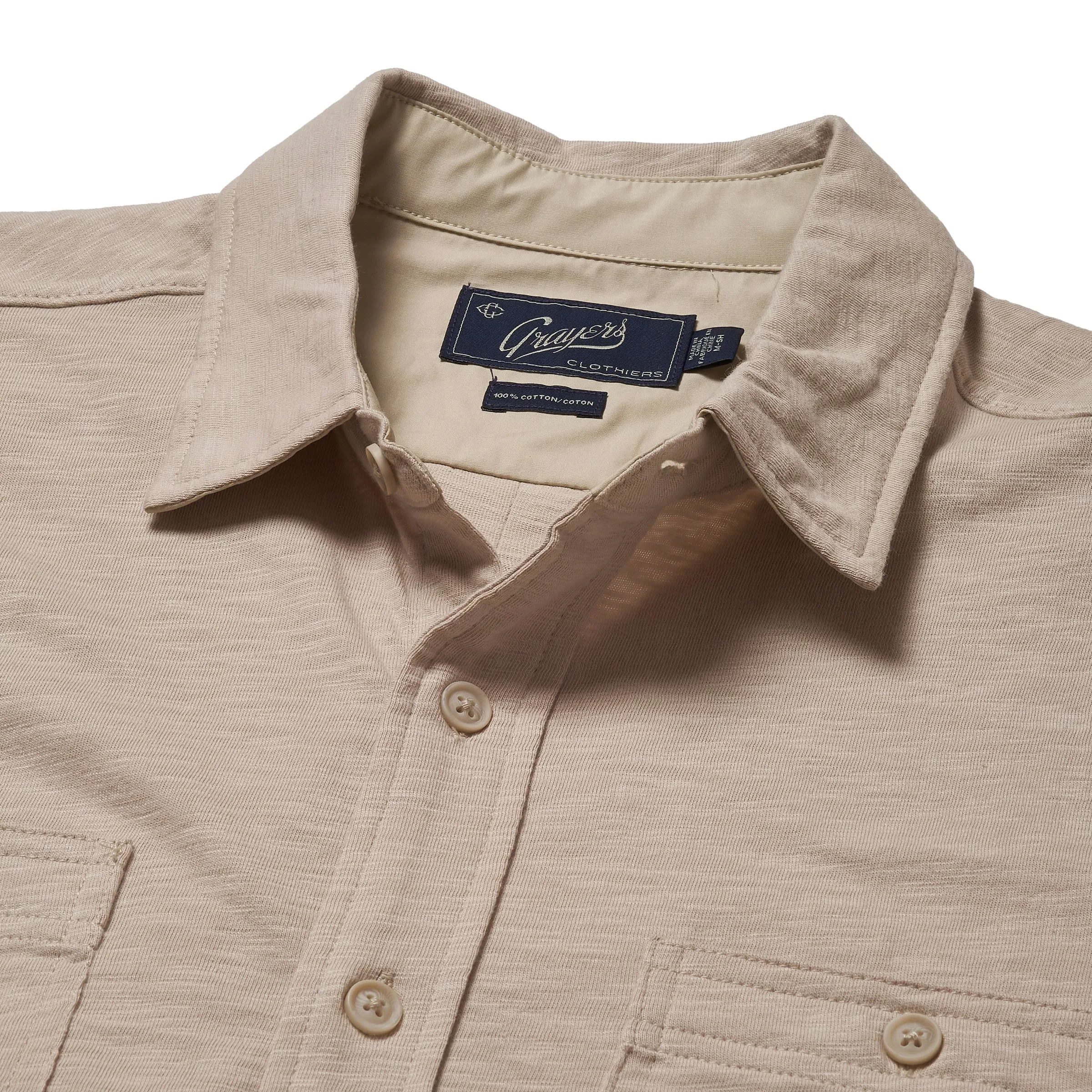 Flex Everyday Knit Short Sleeve Shirt - Ecru sold by Grayers product image thumbnail 2