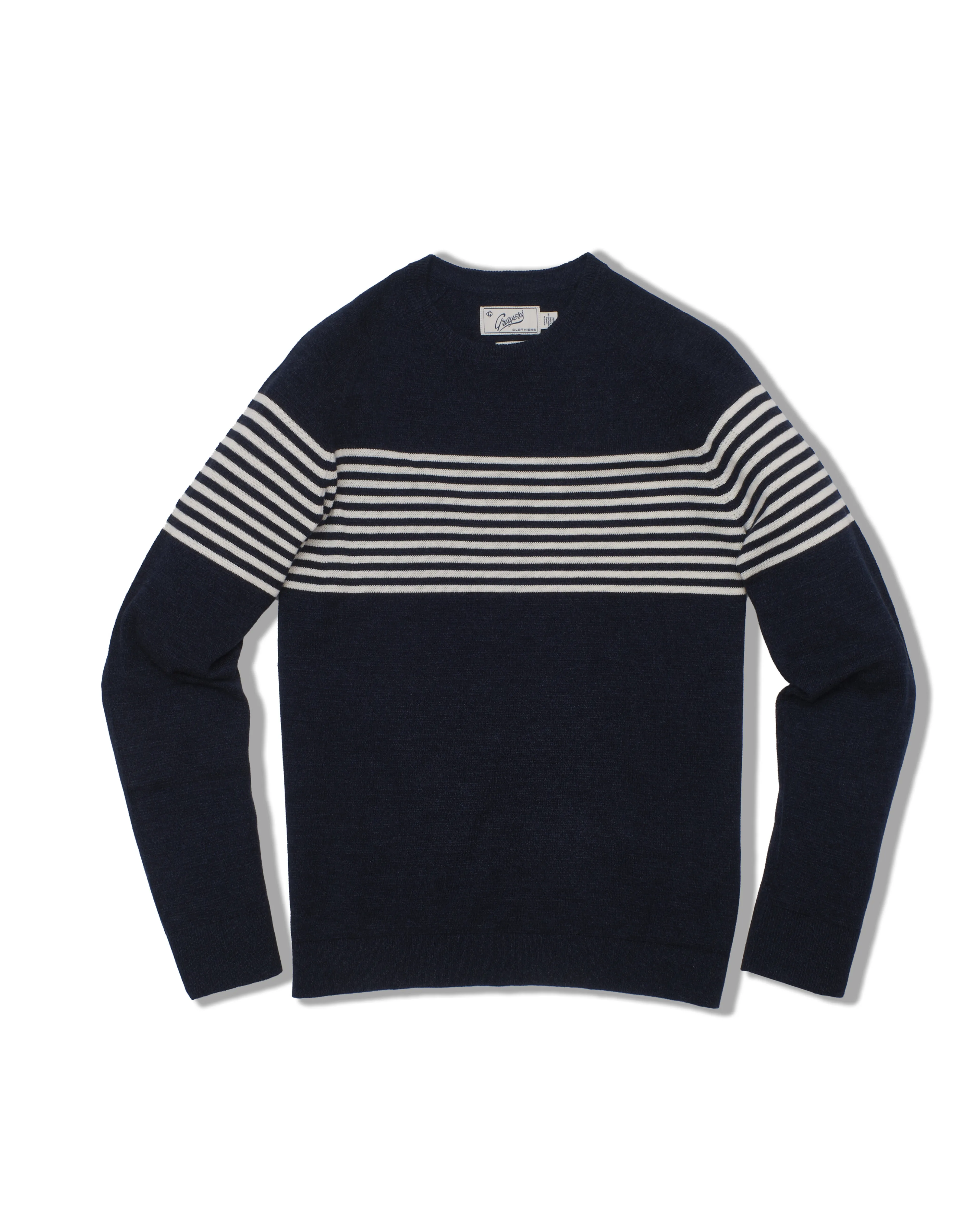 Shore Club Cotton Beach Sweater - Navy White sold by Grayers