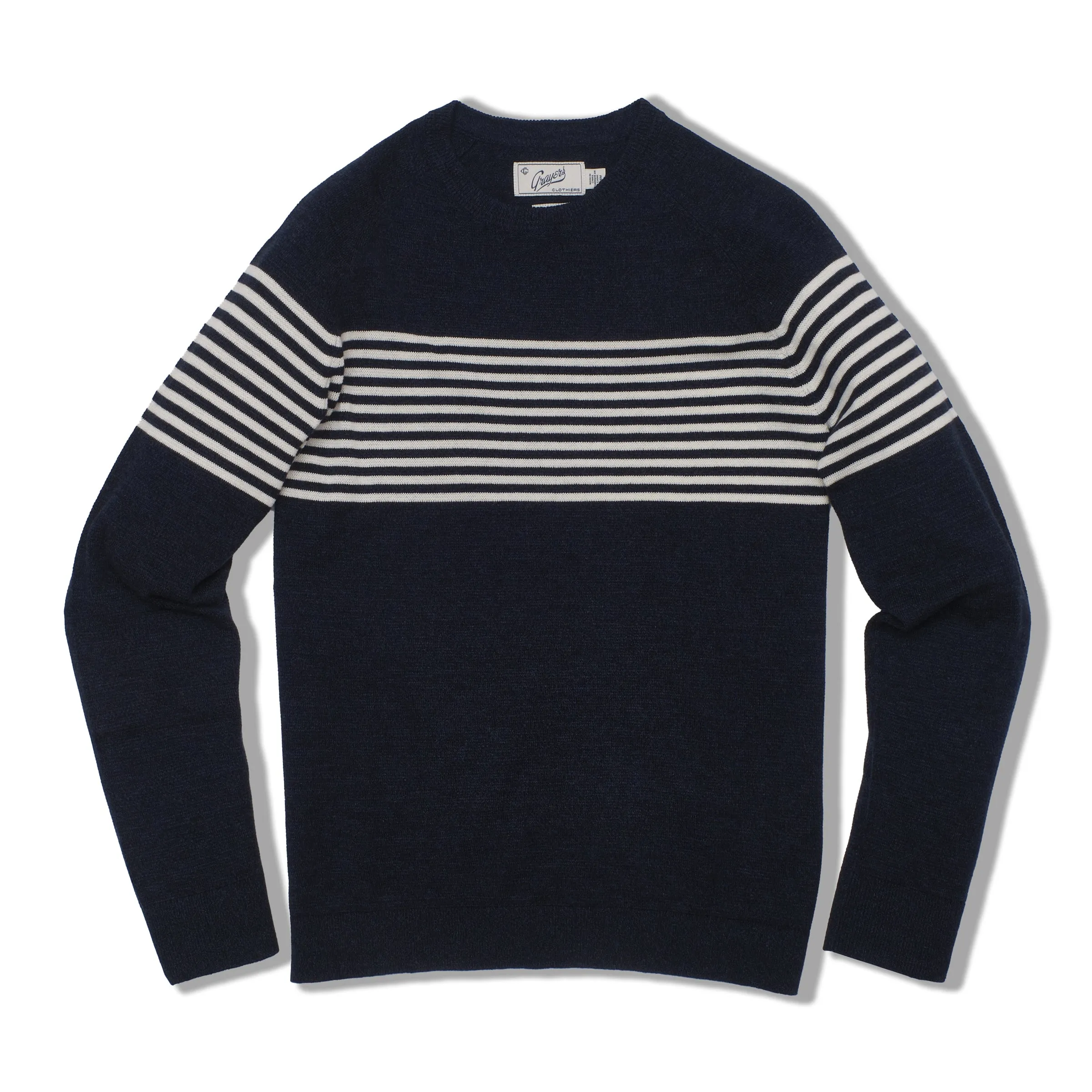 Shore Club Cotton Beach Sweater - Navy White sold by Grayers product image thumbnail 3