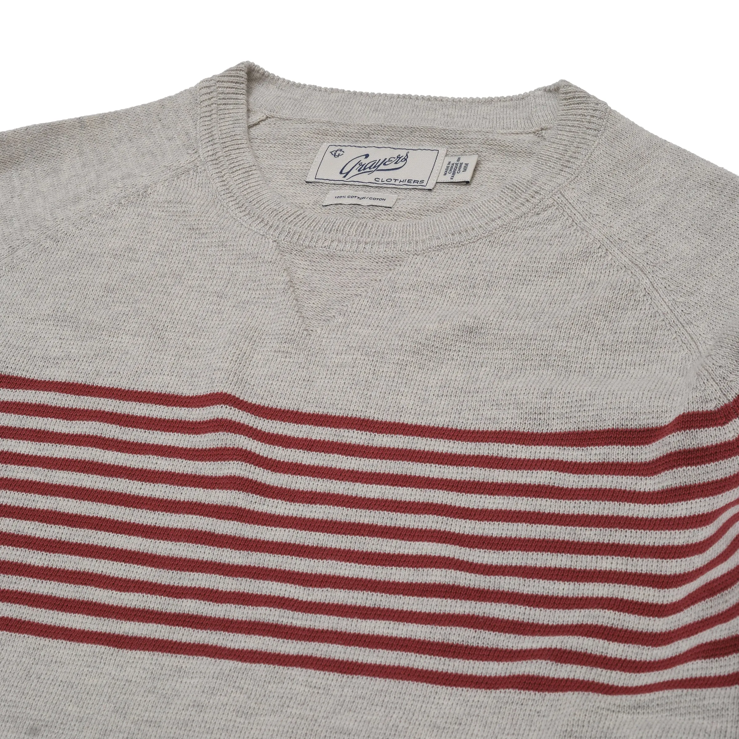 Shore Club Cotton Beach Sweater - Light Gray Orange sold by Grayers product image thumbnail 2