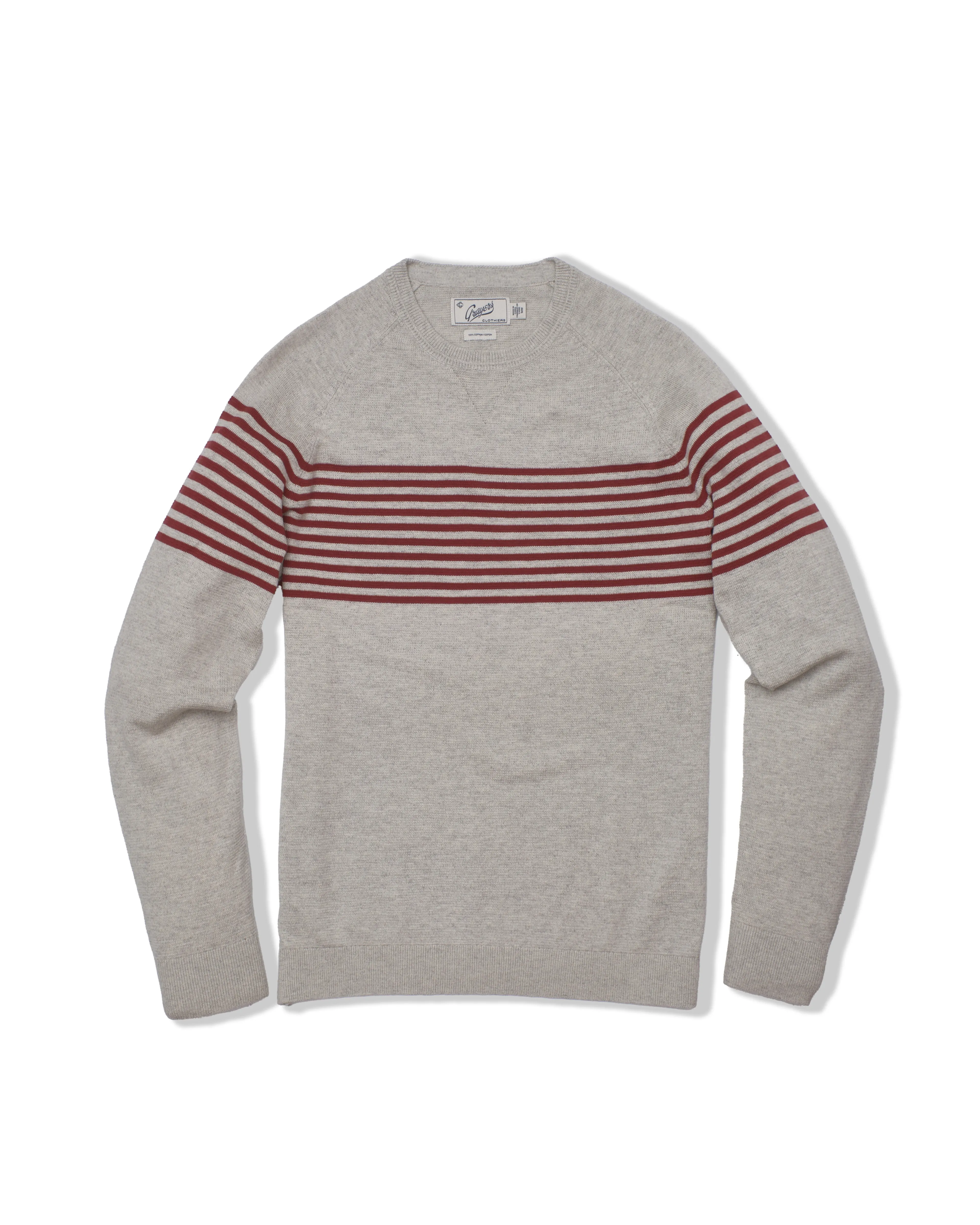 Shore Club Cotton Beach Sweater - Light Gray Orange sold by Grayers