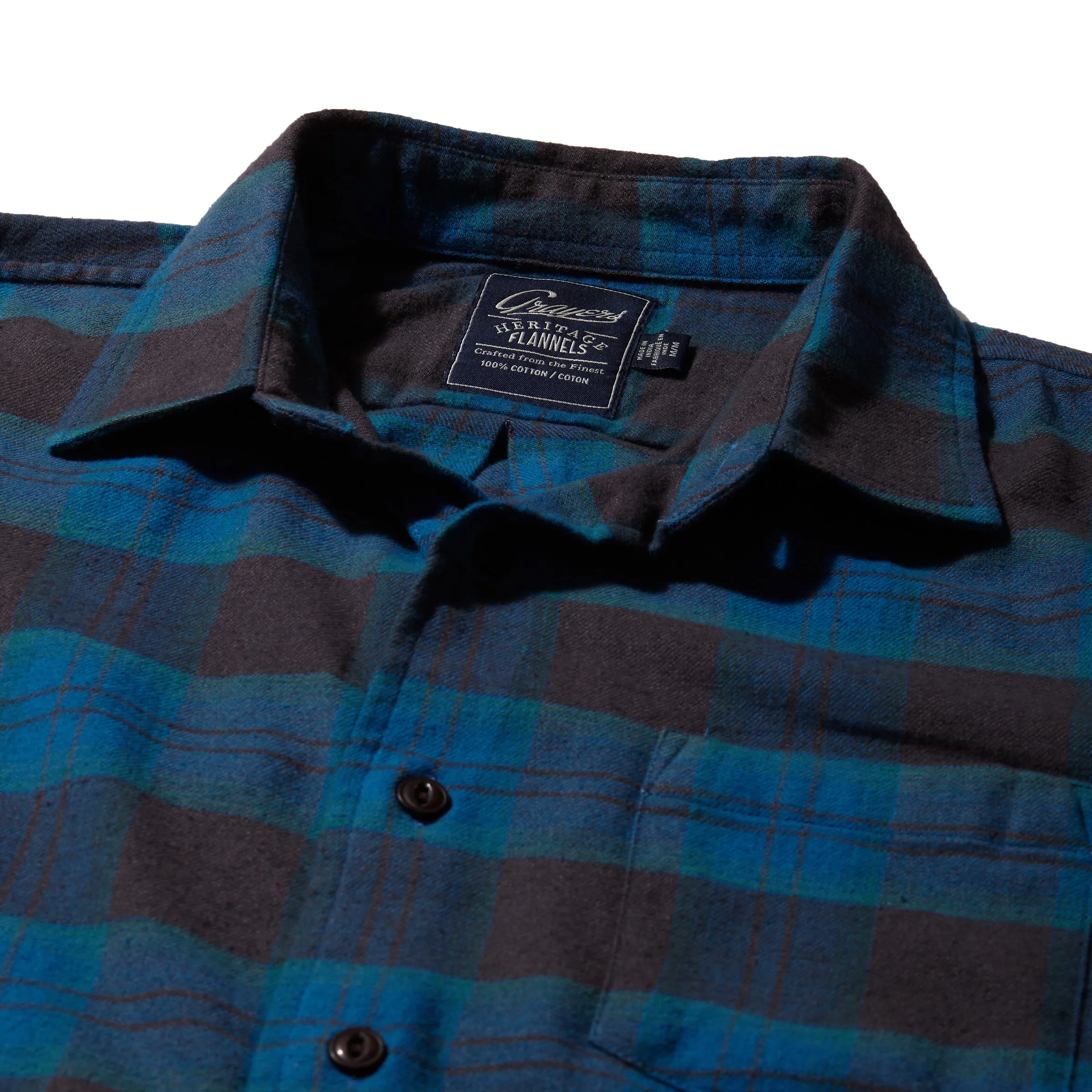 Shady Grove Stretch Flannel Shirt - Teal Olive sold by Grayers product image thumbnail 2