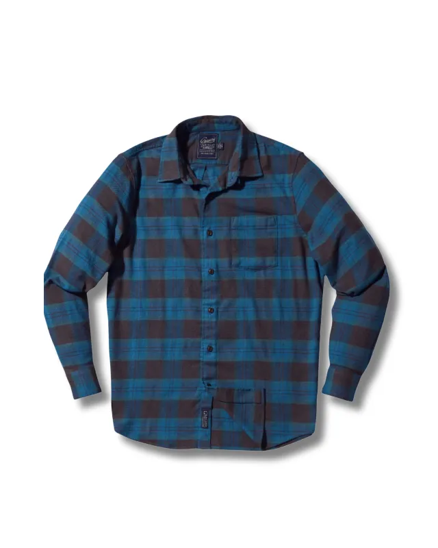 Shady Grove Stretch Flannel Shirt - Teal Olive made by Grayers