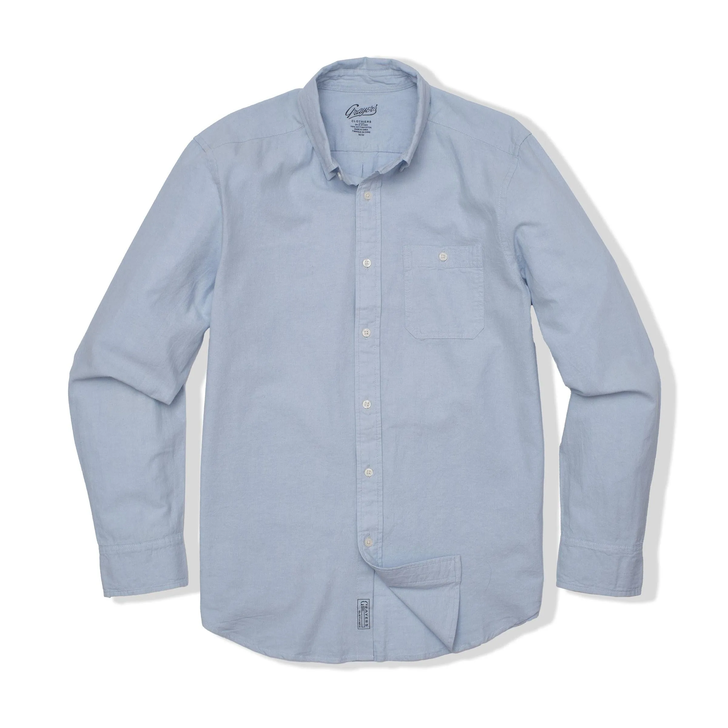 Lightweight Chambray Solid Shirt - Sky Blue sold by Grayers product image thumbnail 4