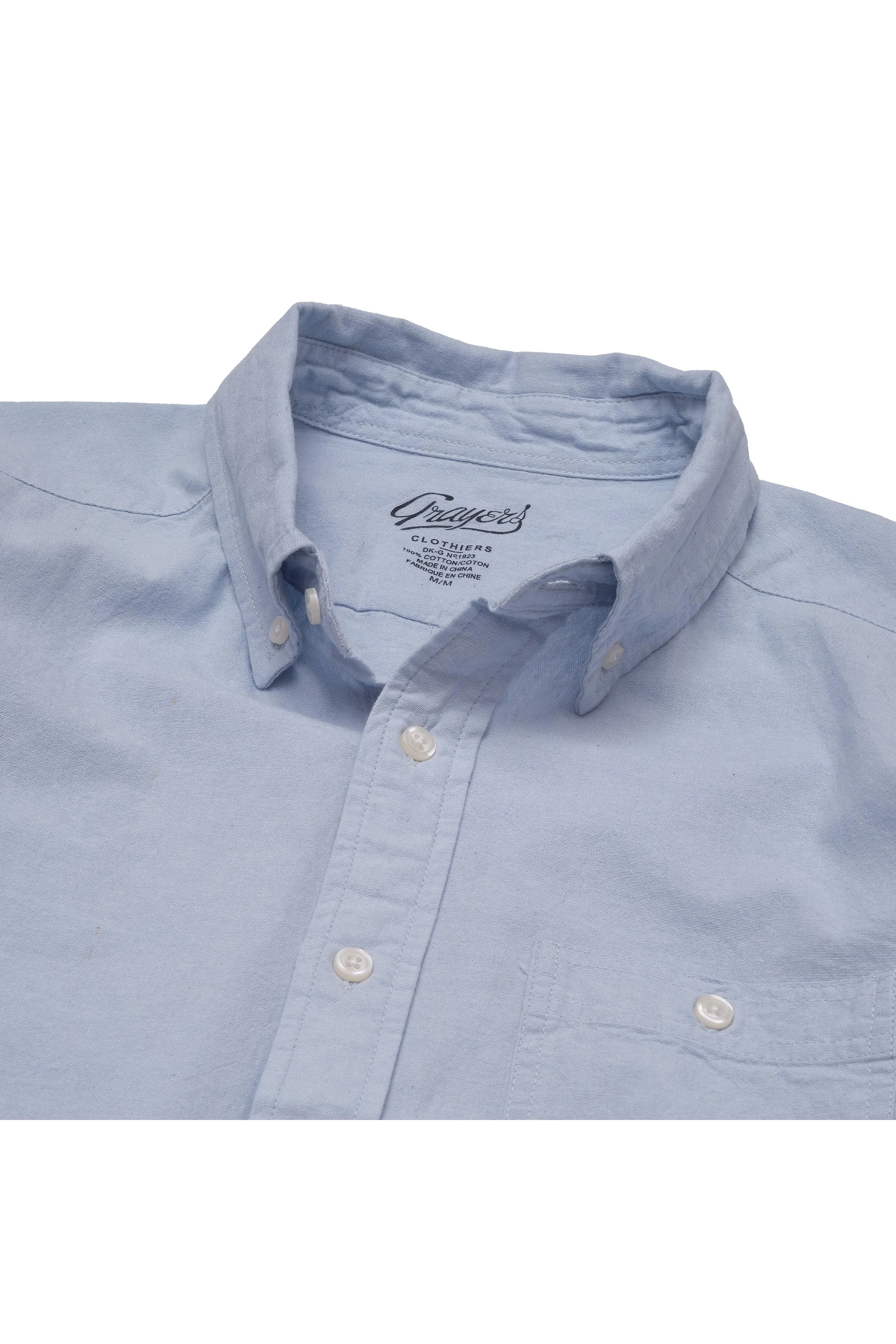 Lightweight Chambray Solid Shirt - Sky Blue sold by Grayers product image thumbnail 2