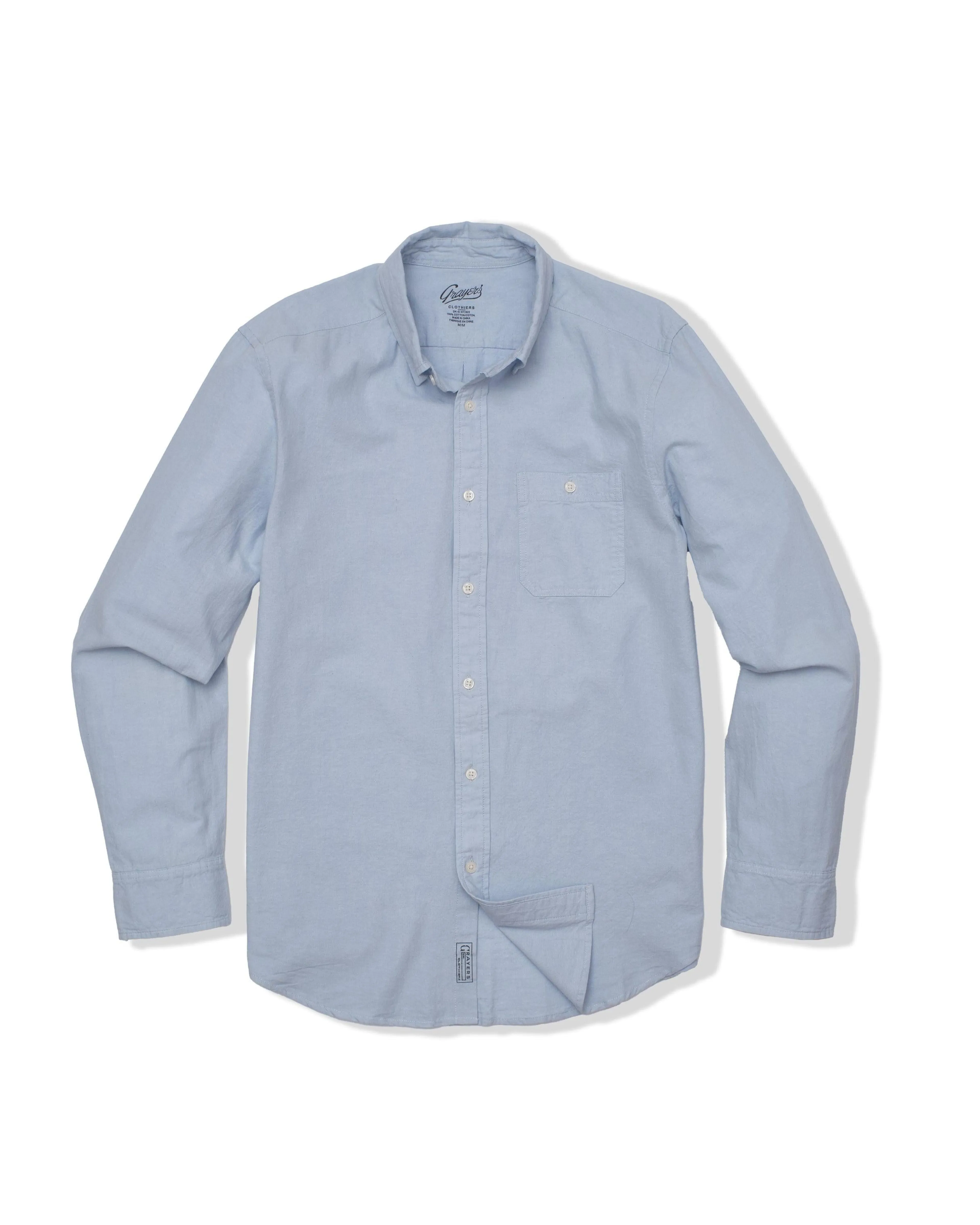 Lightweight Chambray Solid Shirt - Sky Blue sold by Grayers