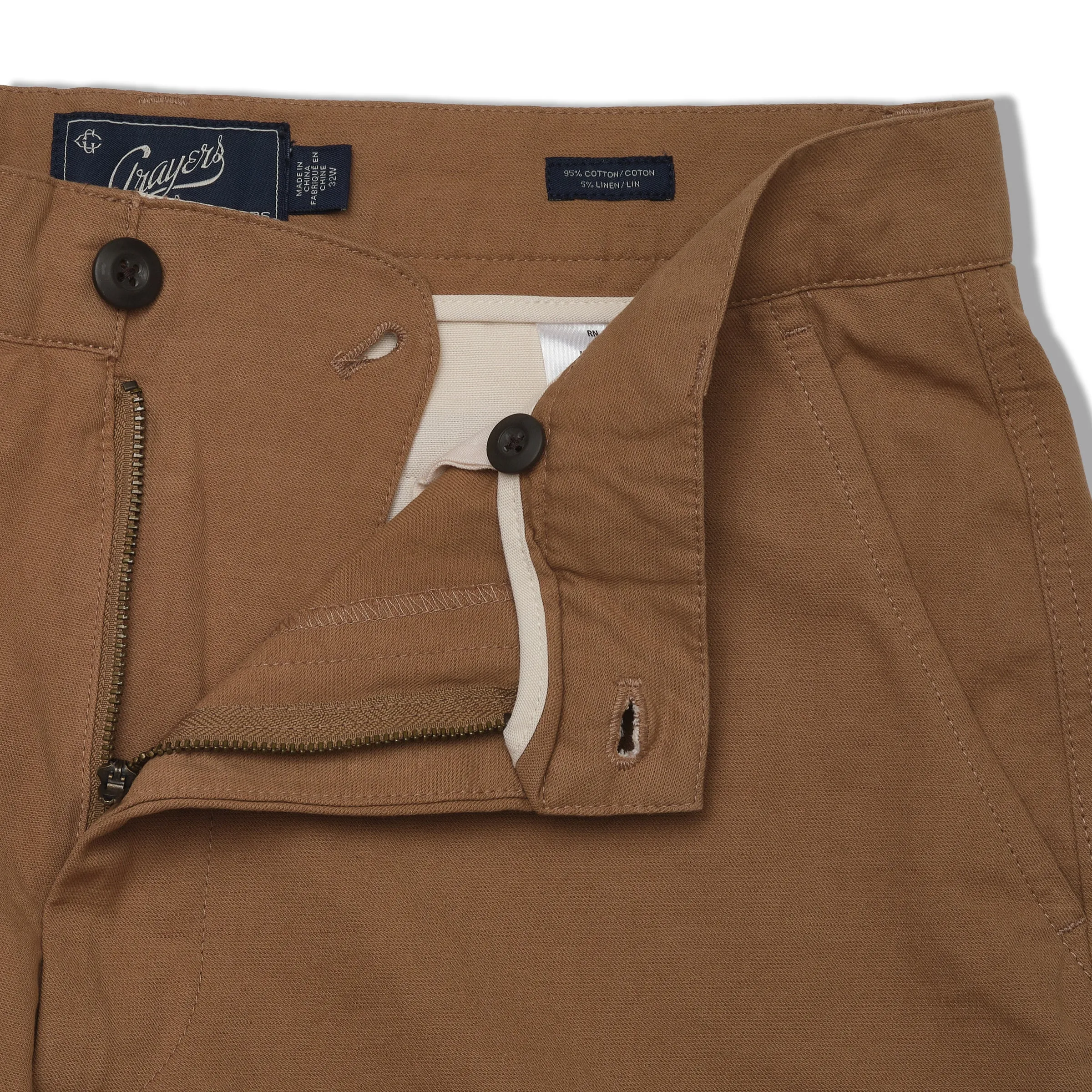 Bimini Linen Blend Shorts 8" - Coffee sold by Grayers product image thumbnail 3