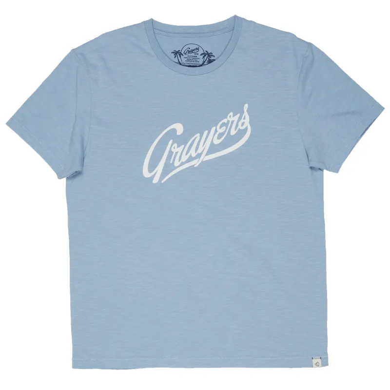 Grayers Print Tee - Ashley Blue * sold by Grayers