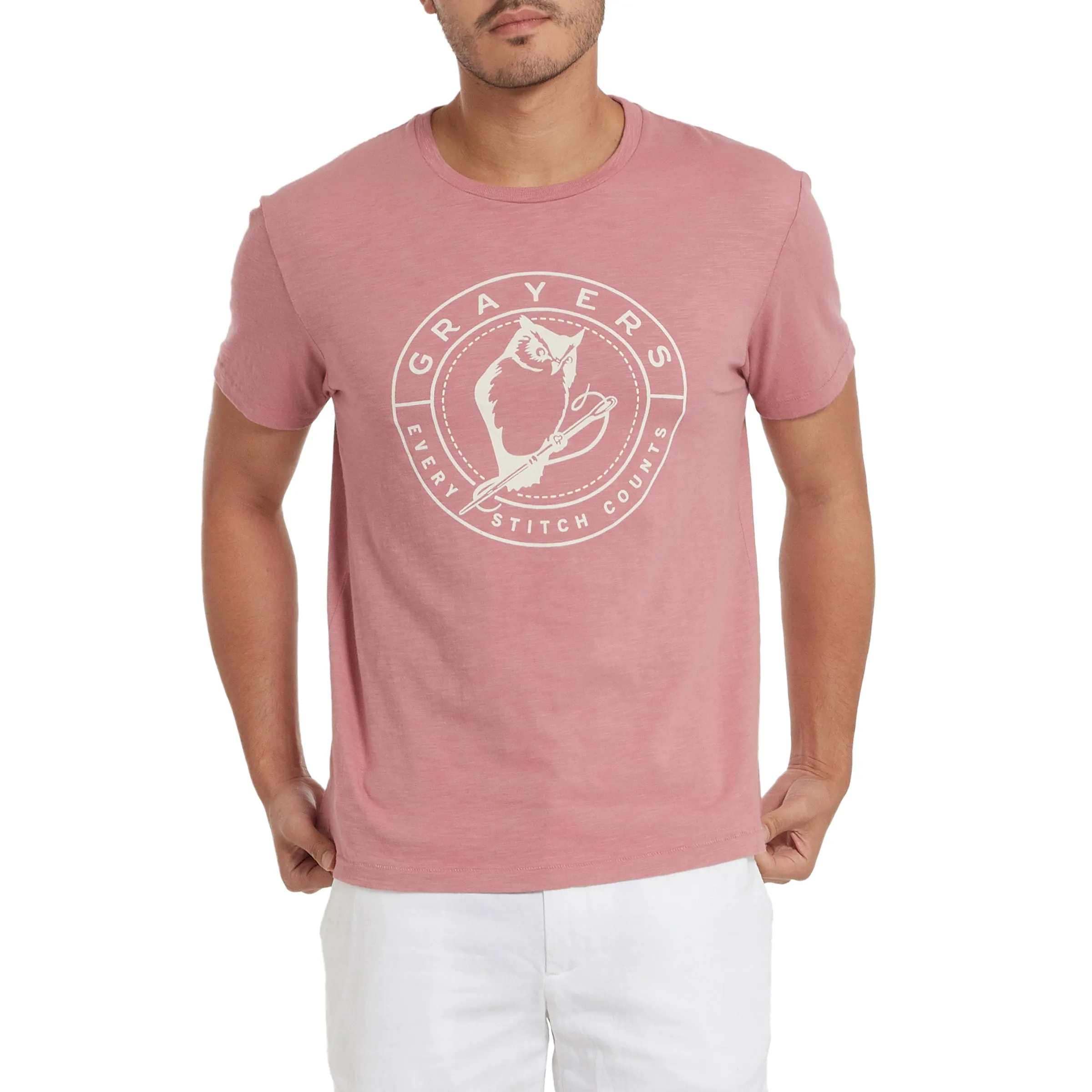 Owl Print Tee - Mesa Rose * sold by Grayers product image thumbnail 2