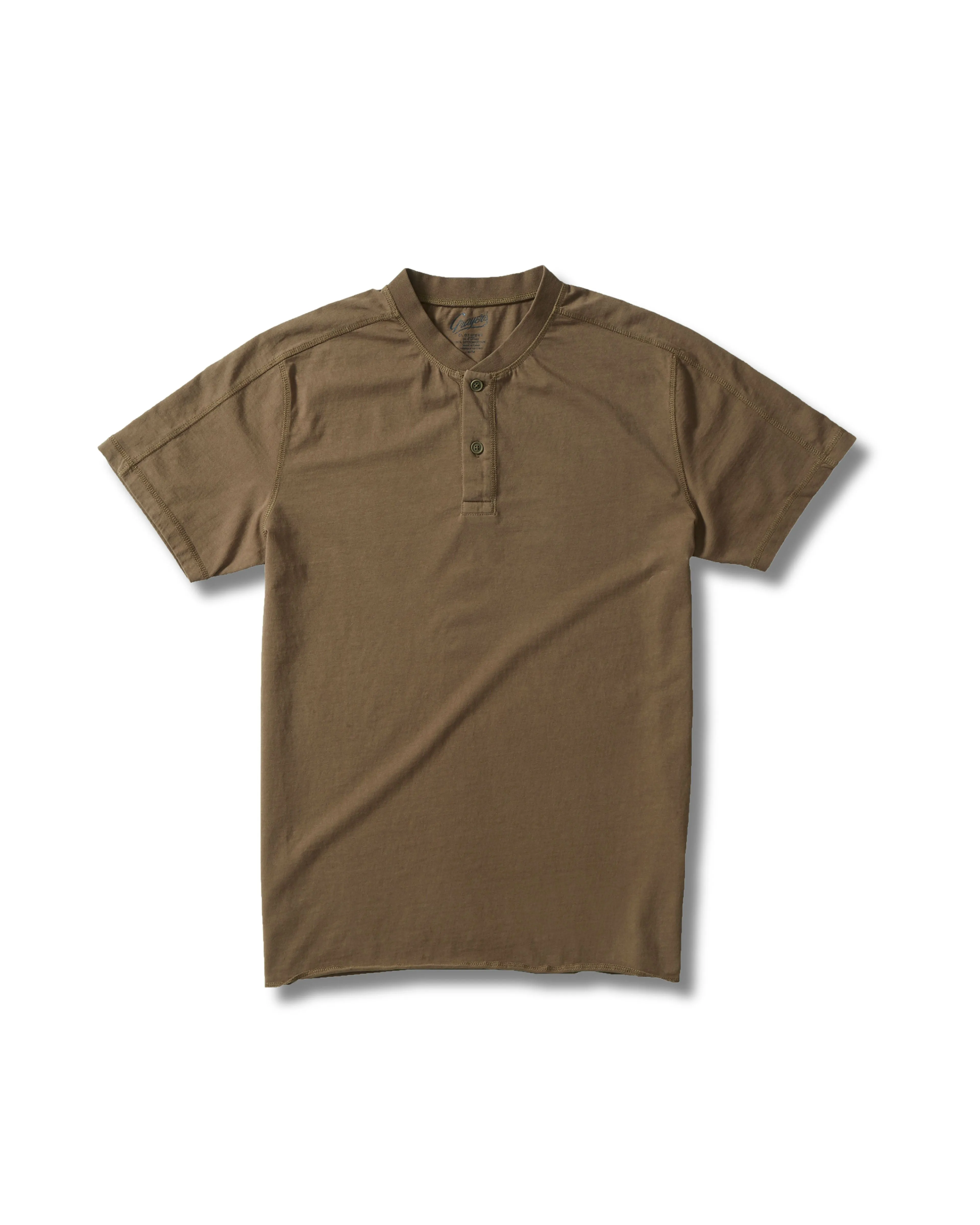 Cooper Short Sleeve Henley - Butternut * sold by Grayers