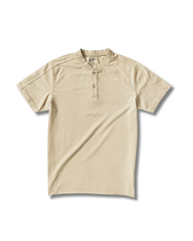 Cooper Short Sleeve Henley - Dried Herb * sold by Grayers