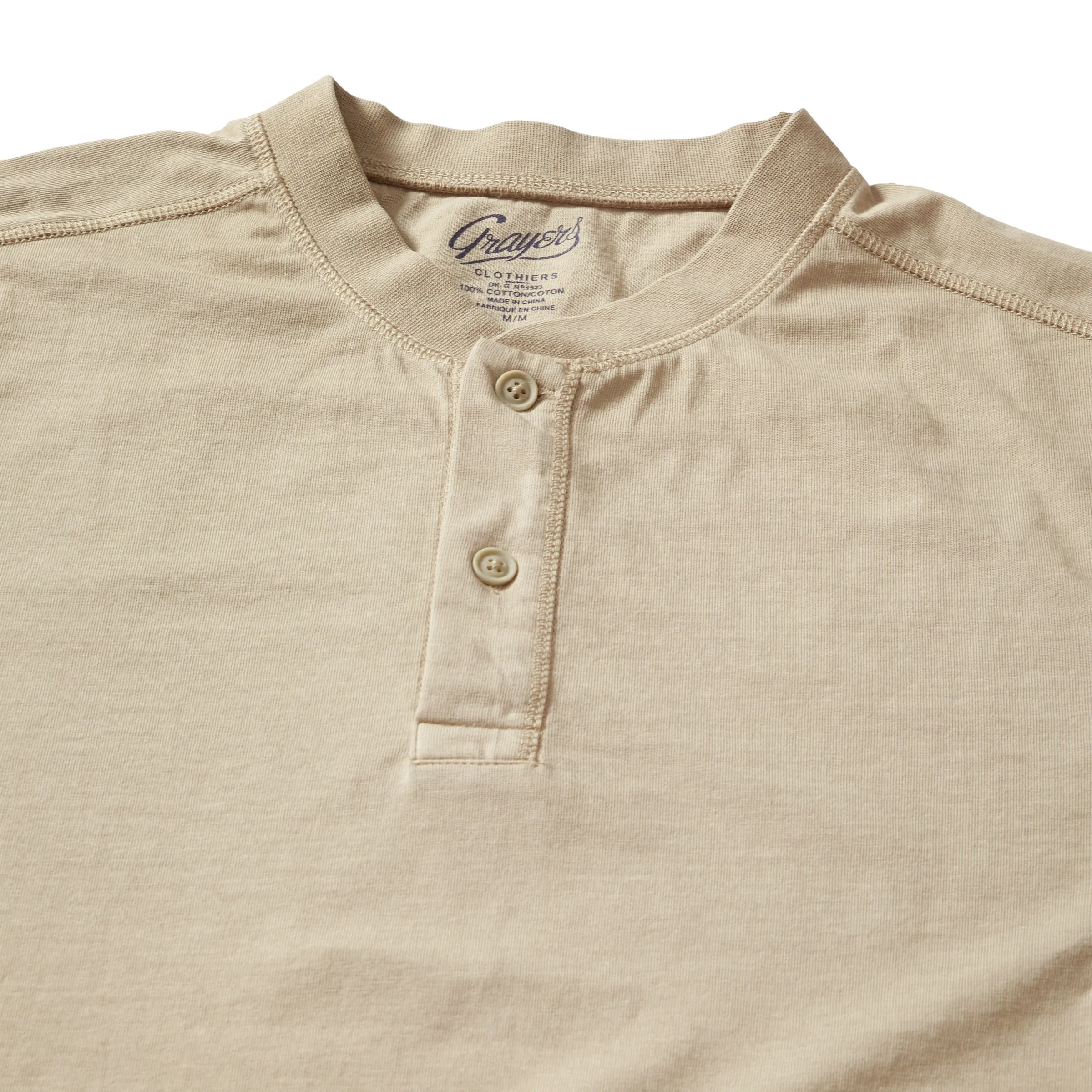 Cooper Short Sleeve Henley - Dried Herb * sold by Grayers product image thumbnail 2