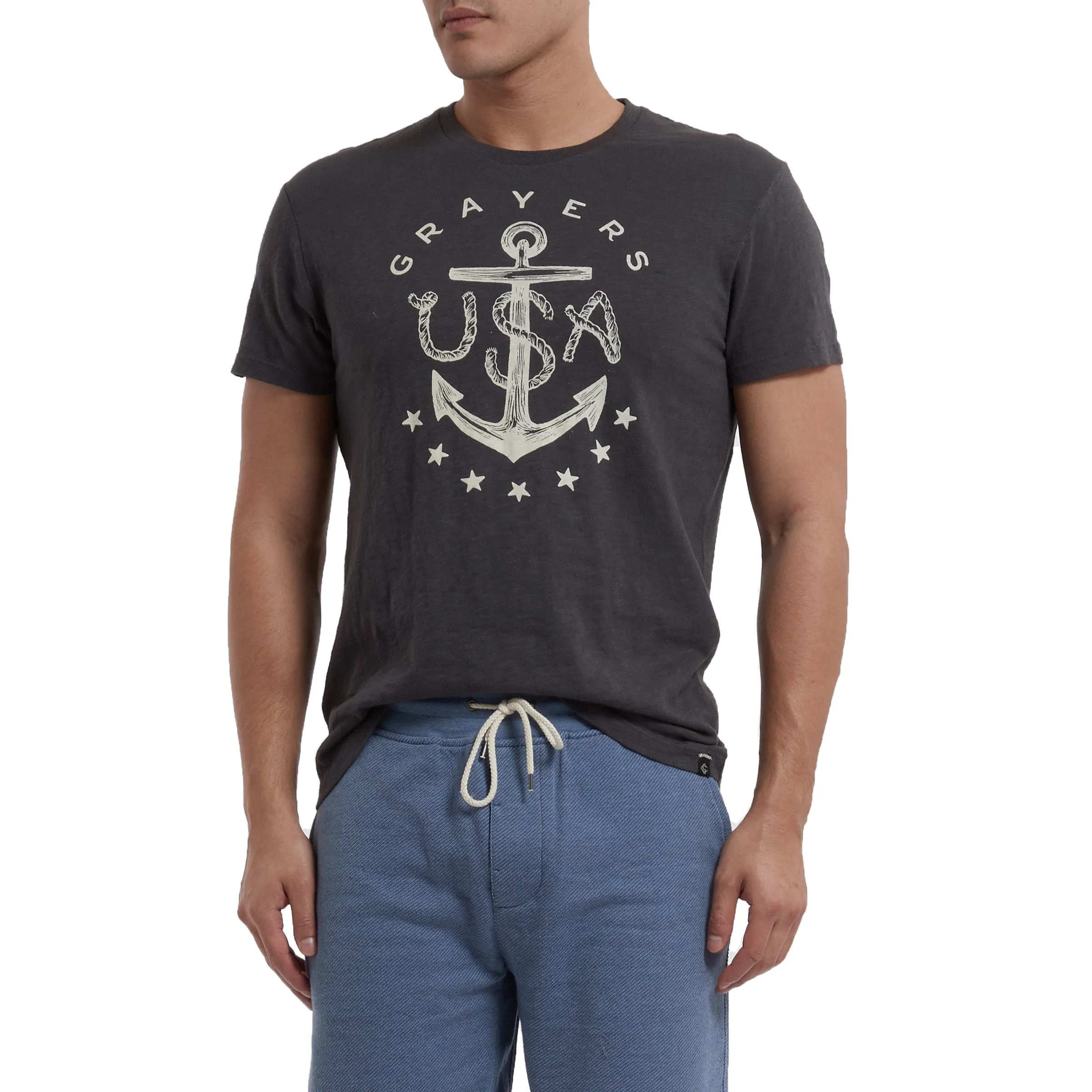 Anchor Print Tee - Forged Iron * sold by Grayers product image thumbnail 2