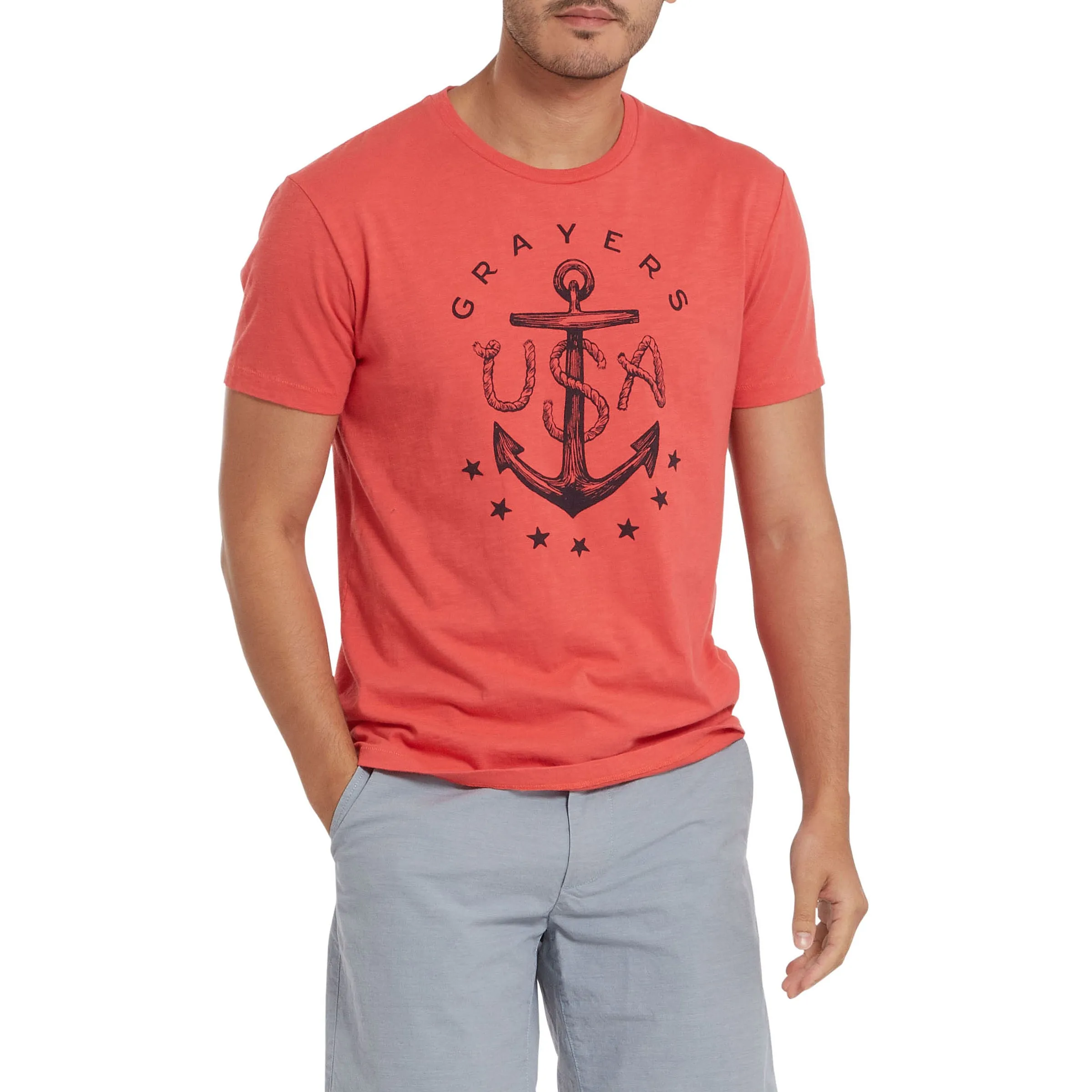 Anchor Print Tee - Chrysanthemum * sold by Grayers product image thumbnail 2
