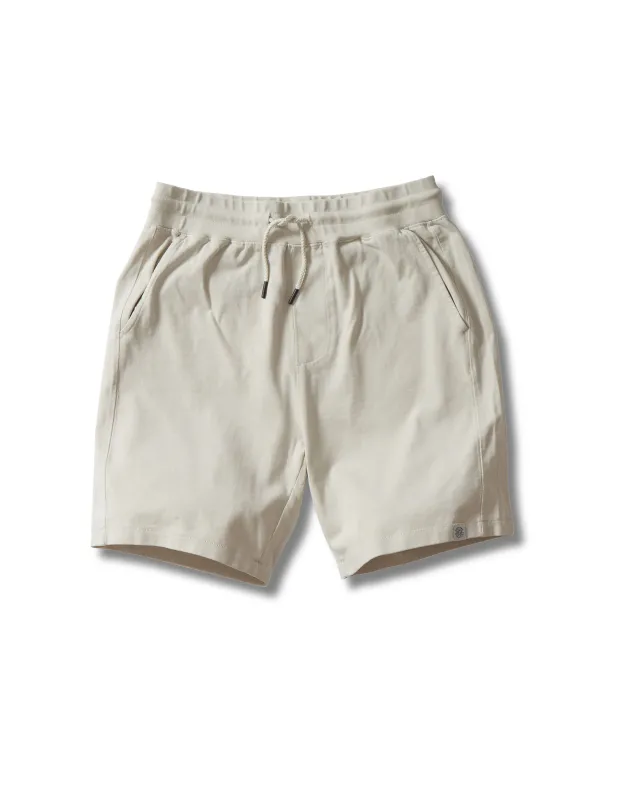 Elevated Jersey Draw Cord Shorts 8" - Light Pebble sold by Grayers
