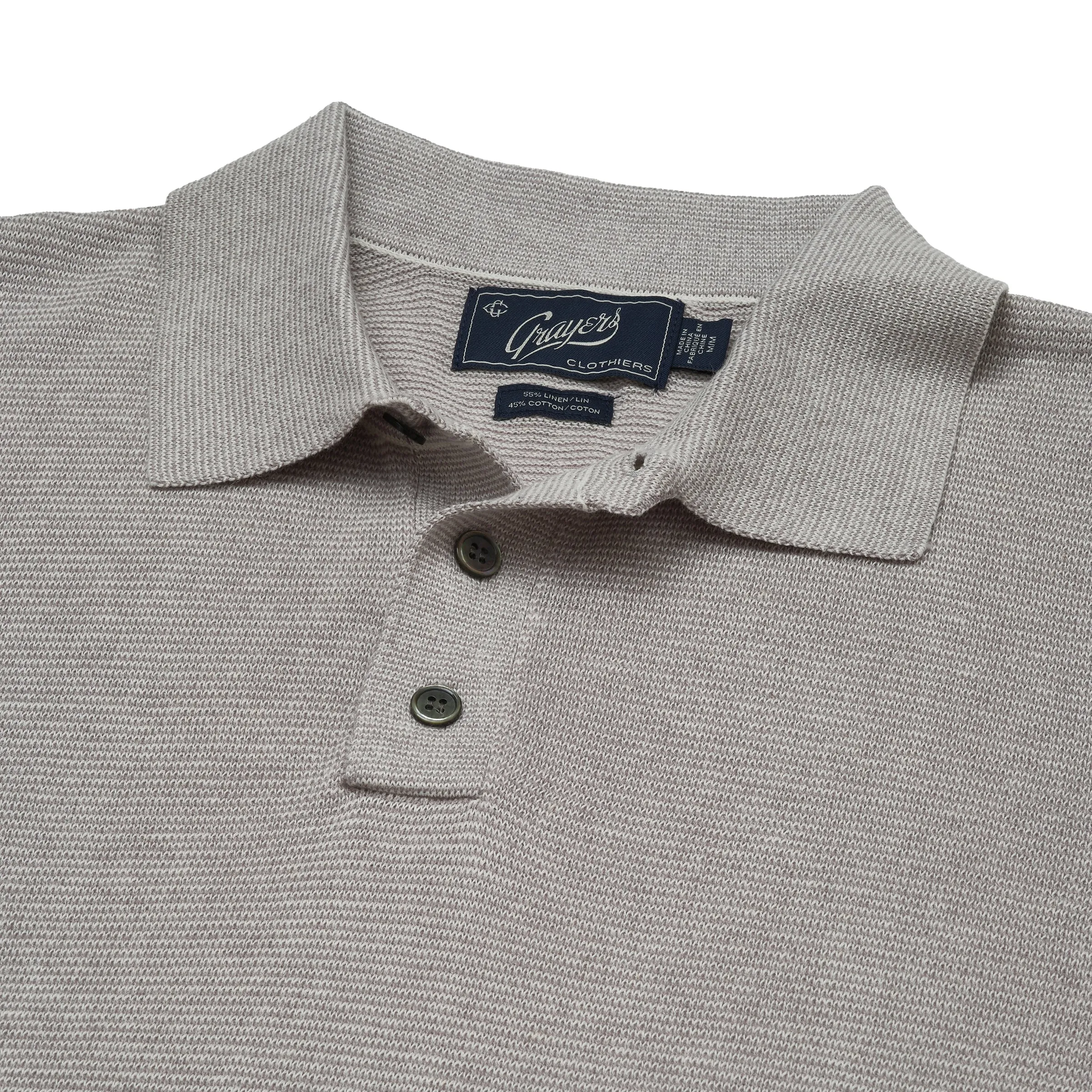 James Featherweight Sweater Polo - Gray Cream sold by Grayers product image thumbnail 2