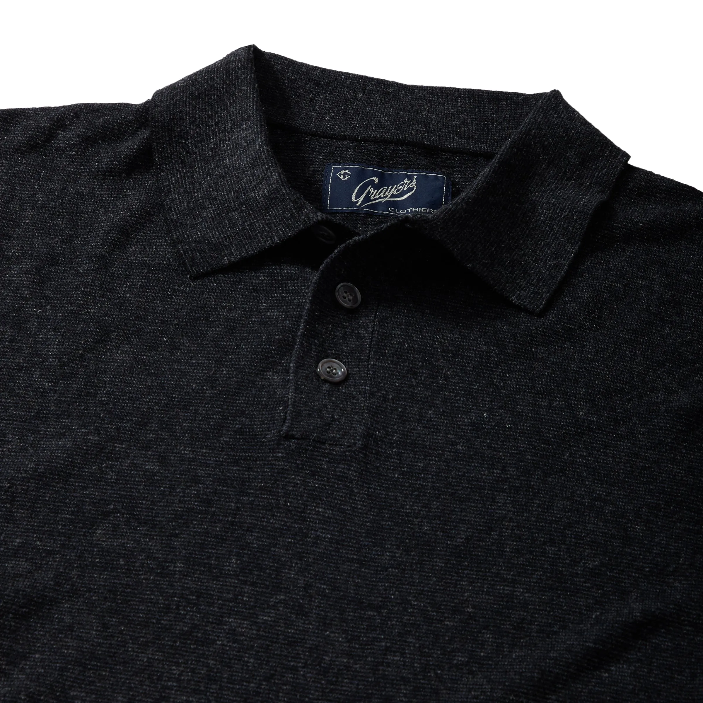James Featherweight Sweater Polo - Charcoal sold by Grayers product image thumbnail 4