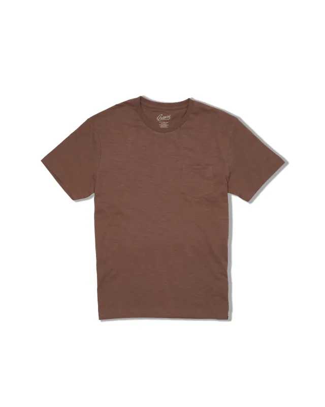 Sunwashed Pocket Tee - Marron sold by Grayers