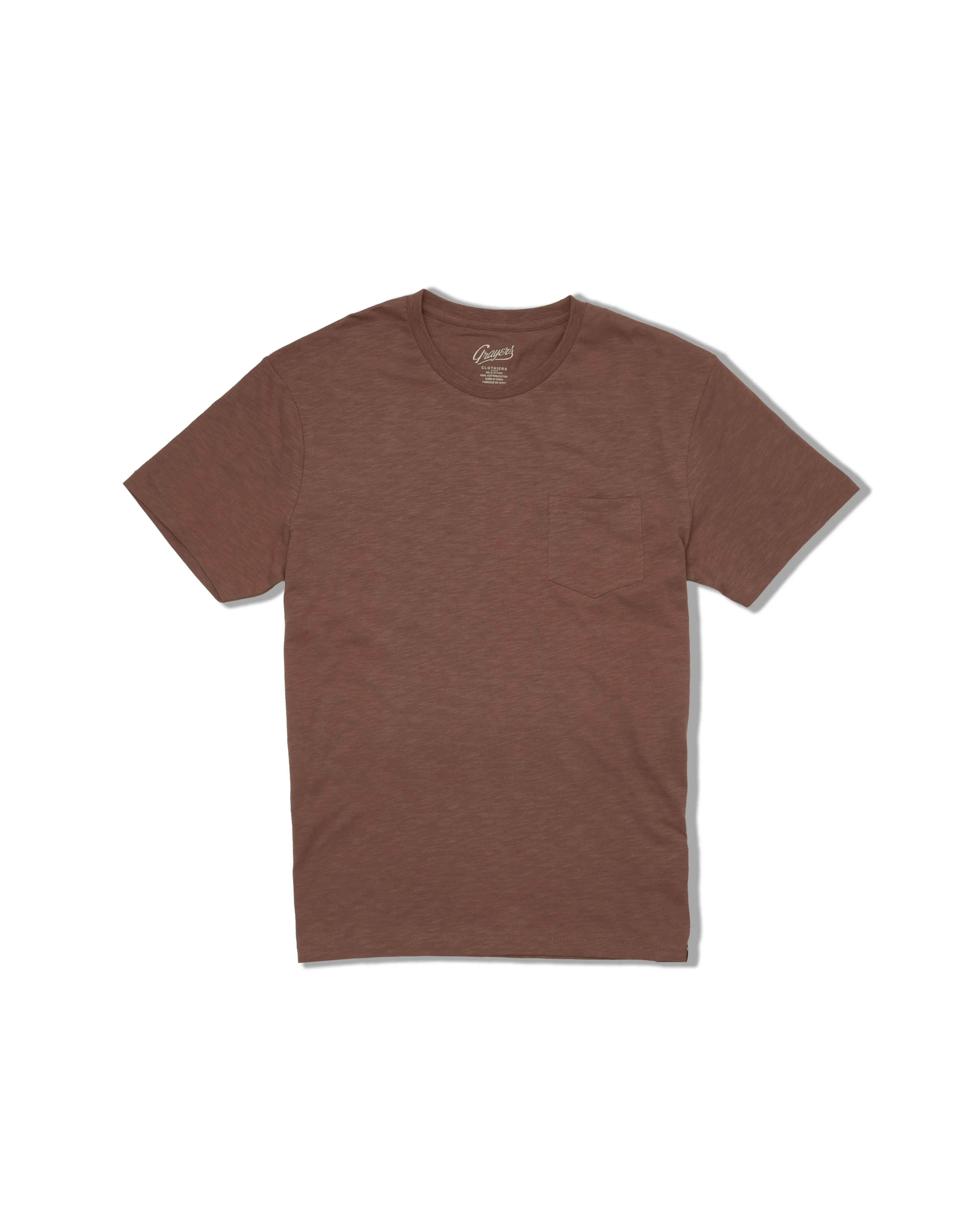 Sunwashed Pocket Tee - Marron sold by Grayers