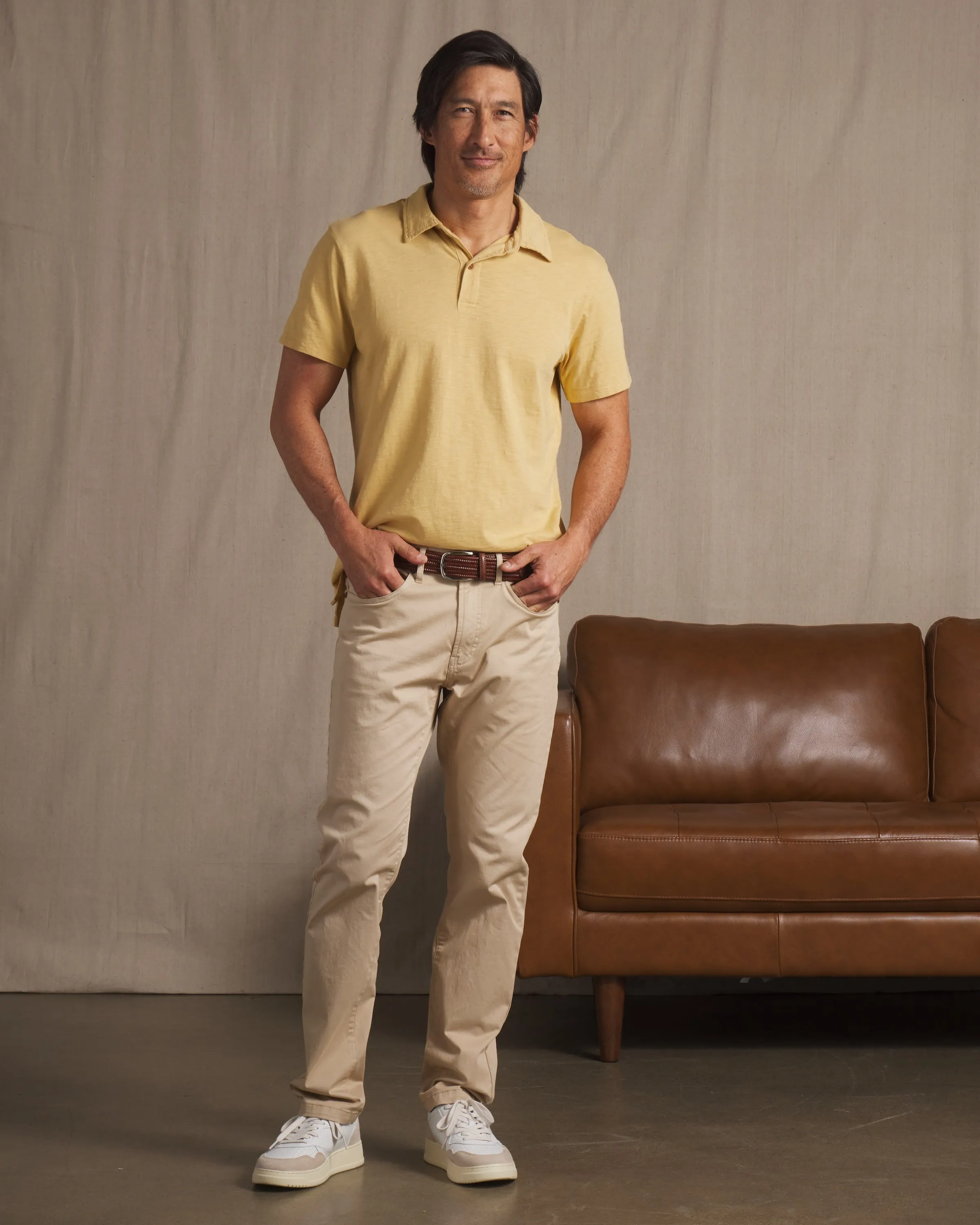 Sunwashed 2 Button Polo - Pineapple Slice sold by Grayers product image thumbnail 3