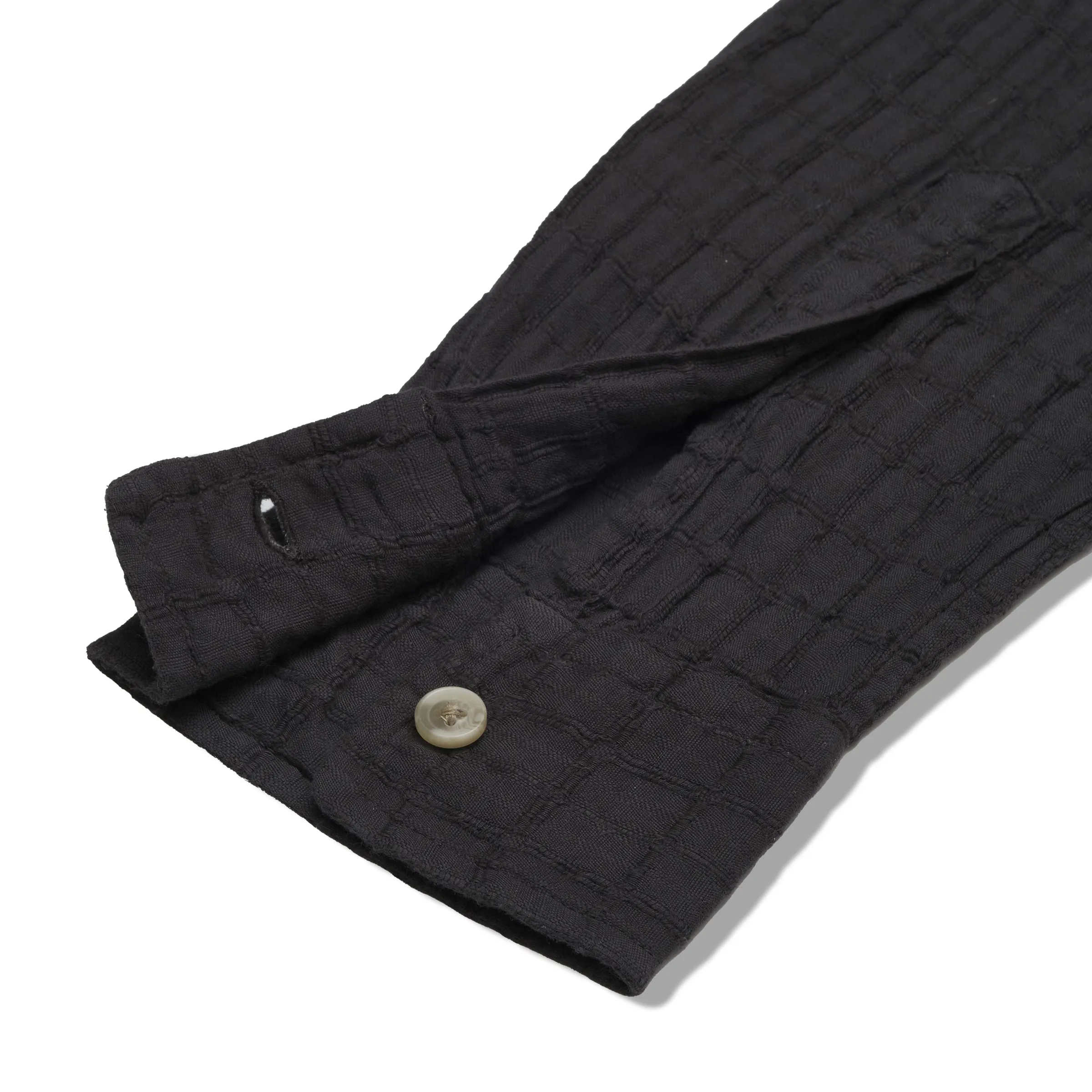 Bamboo Dobby Long Sleeve Shirt - Washed Black sold by Grayers product image thumbnail 3