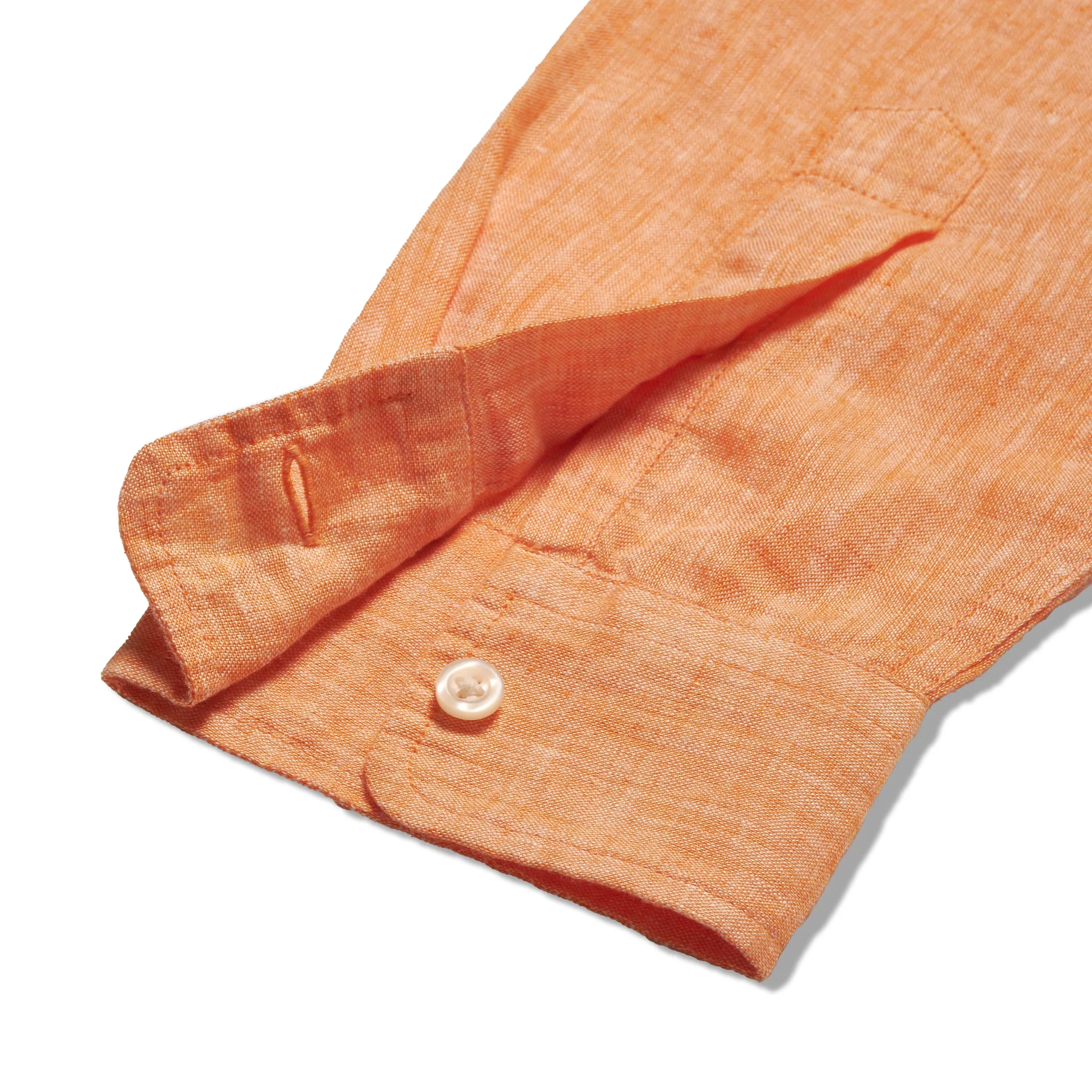 Nantucket Yarn Dyed Linen Shirt - Orange sold by Grayers product image thumbnail 3