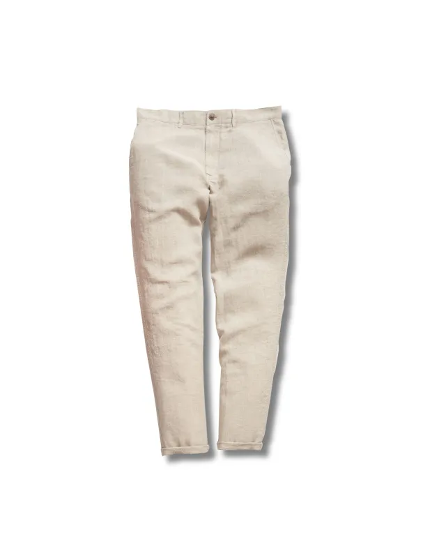 Aventura Washed Linen Pants - Safari sold by Grayers