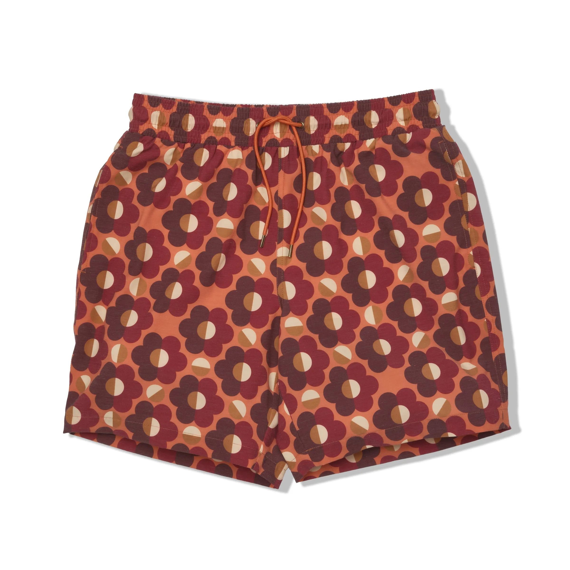 Eco Poly Cotton Stretch Swim Trunk 7" - Geometric Brown Orange sold by Grayers product image thumbnail 5