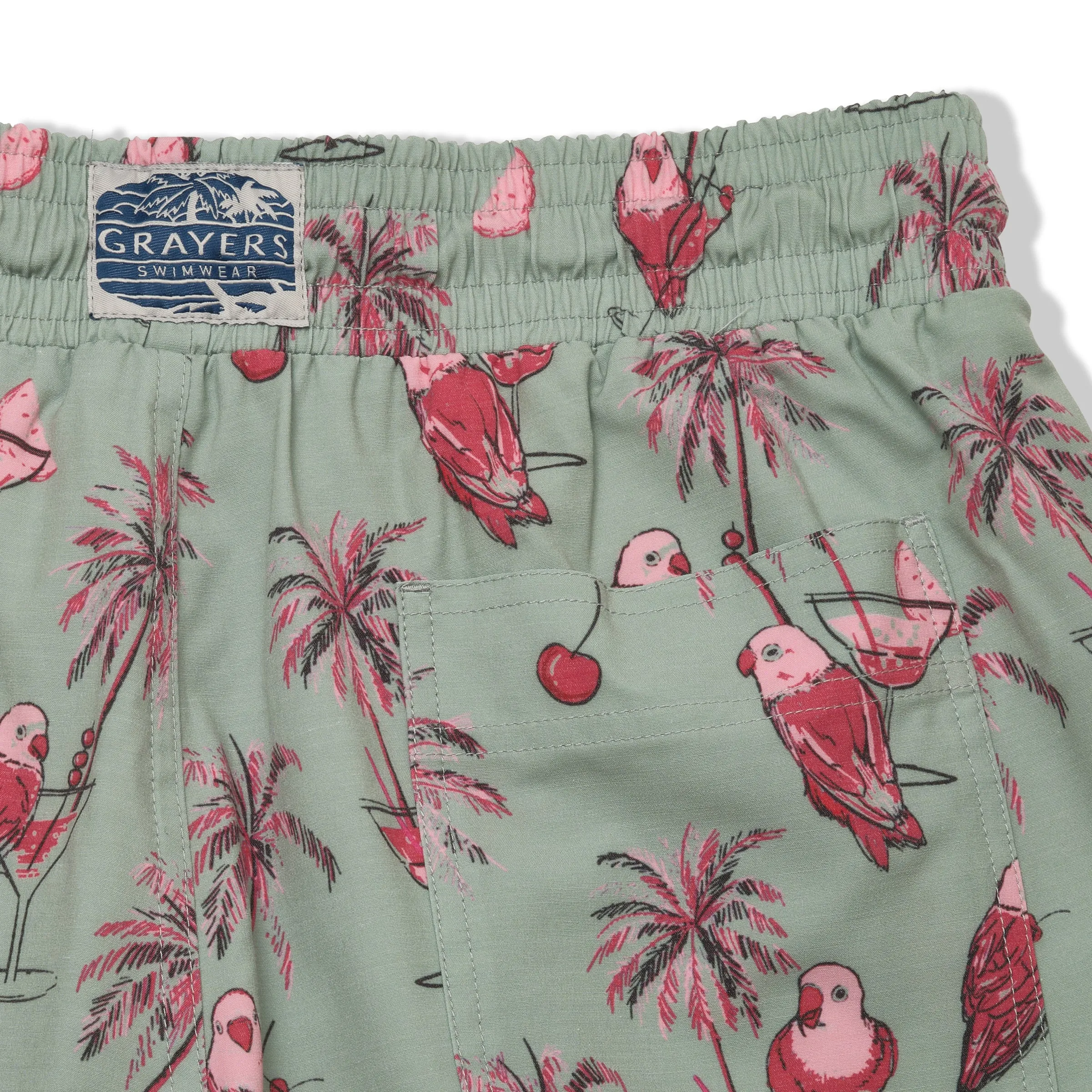 Eco Poly Cotton Stretch Swim Trunk 7" - Drunken Parrot sold by Grayers product image thumbnail 4
