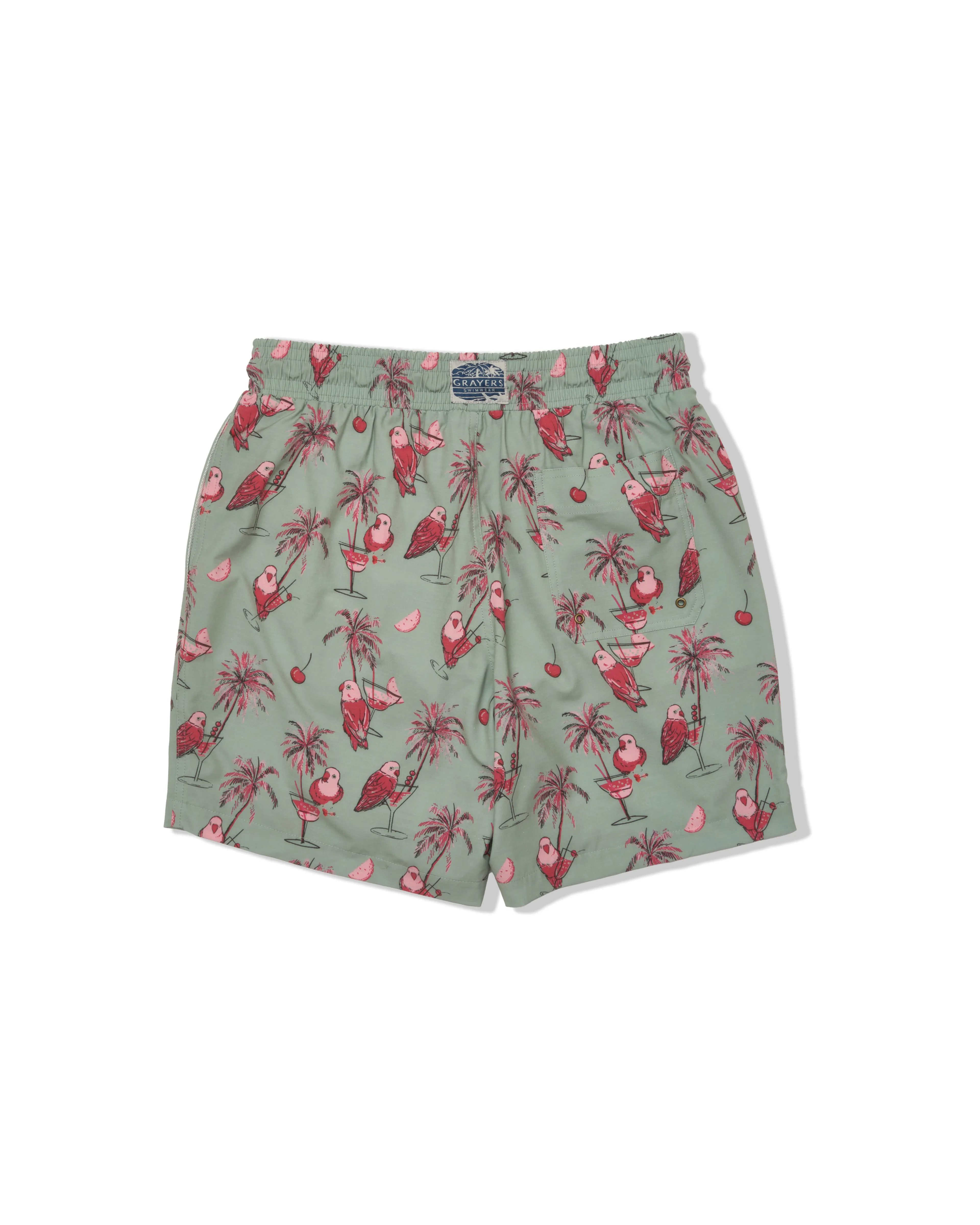 Eco Poly Cotton Stretch Swim Trunk 7" - Drunken Parrot sold by Grayers product image thumbnail 2