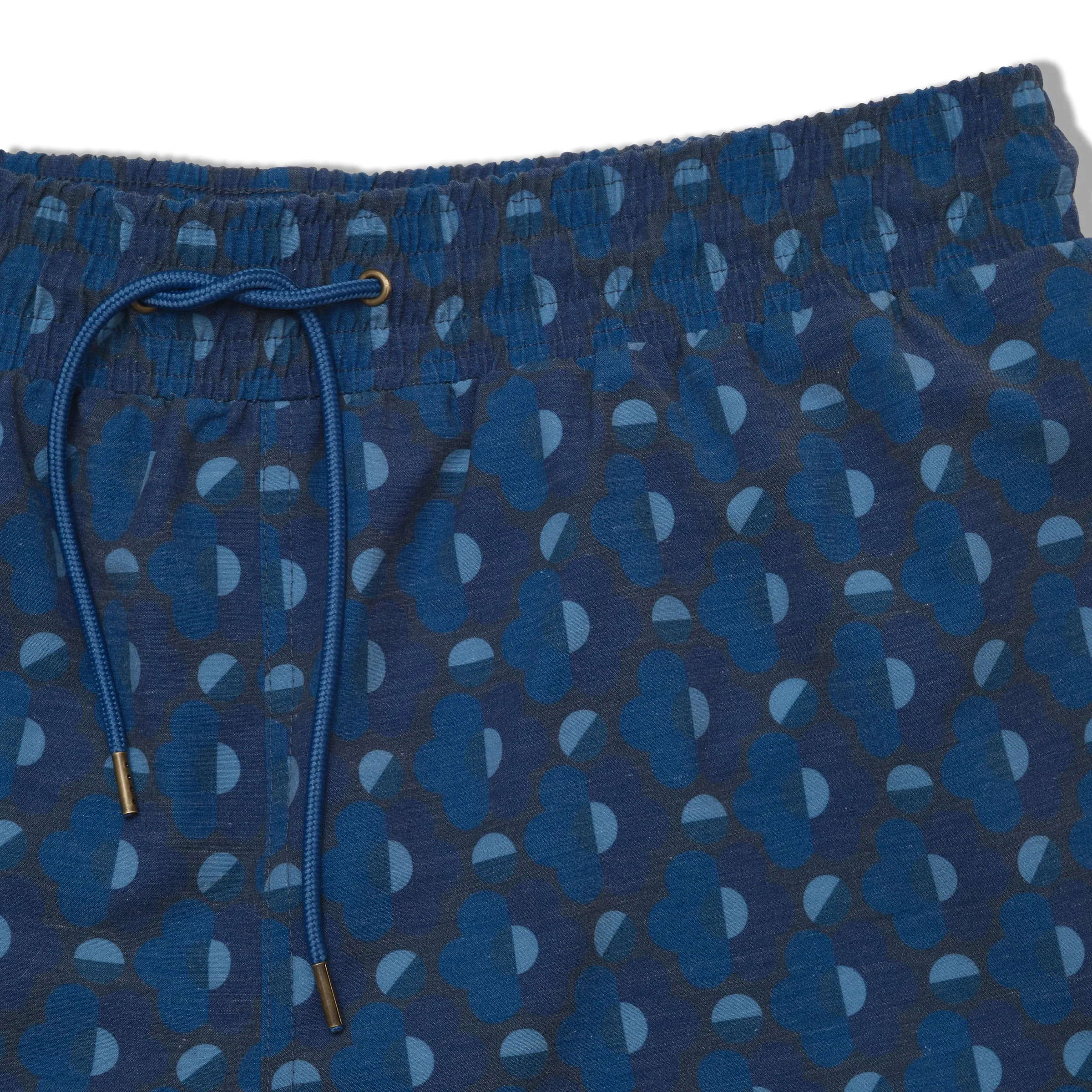 Eco Poly Cotton Stretch Swim Trunk 7" - Geometric Blue Navy sold by Grayers product image thumbnail 3
