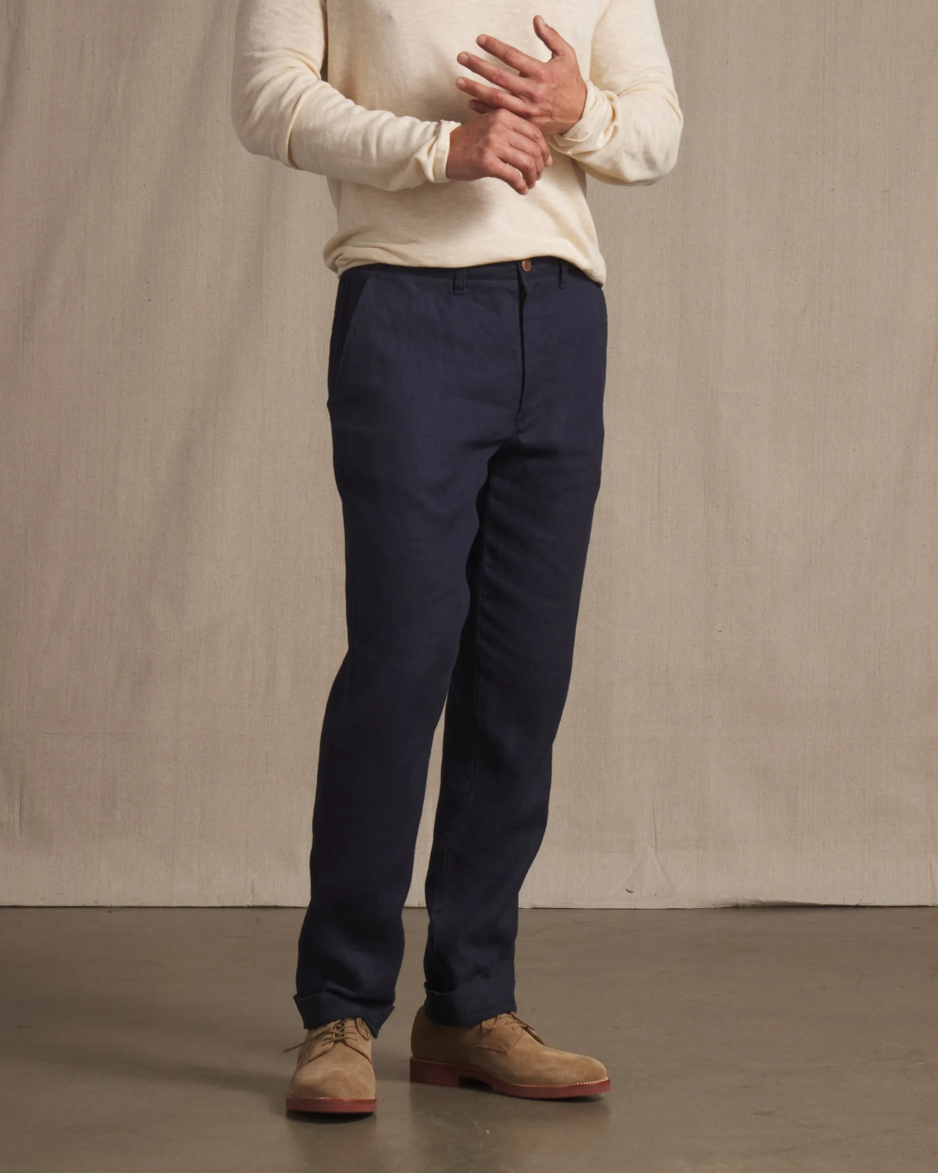 Bal Harbour Aventura Washed Linen Pants - Navy sold by Grayers product image thumbnail 4