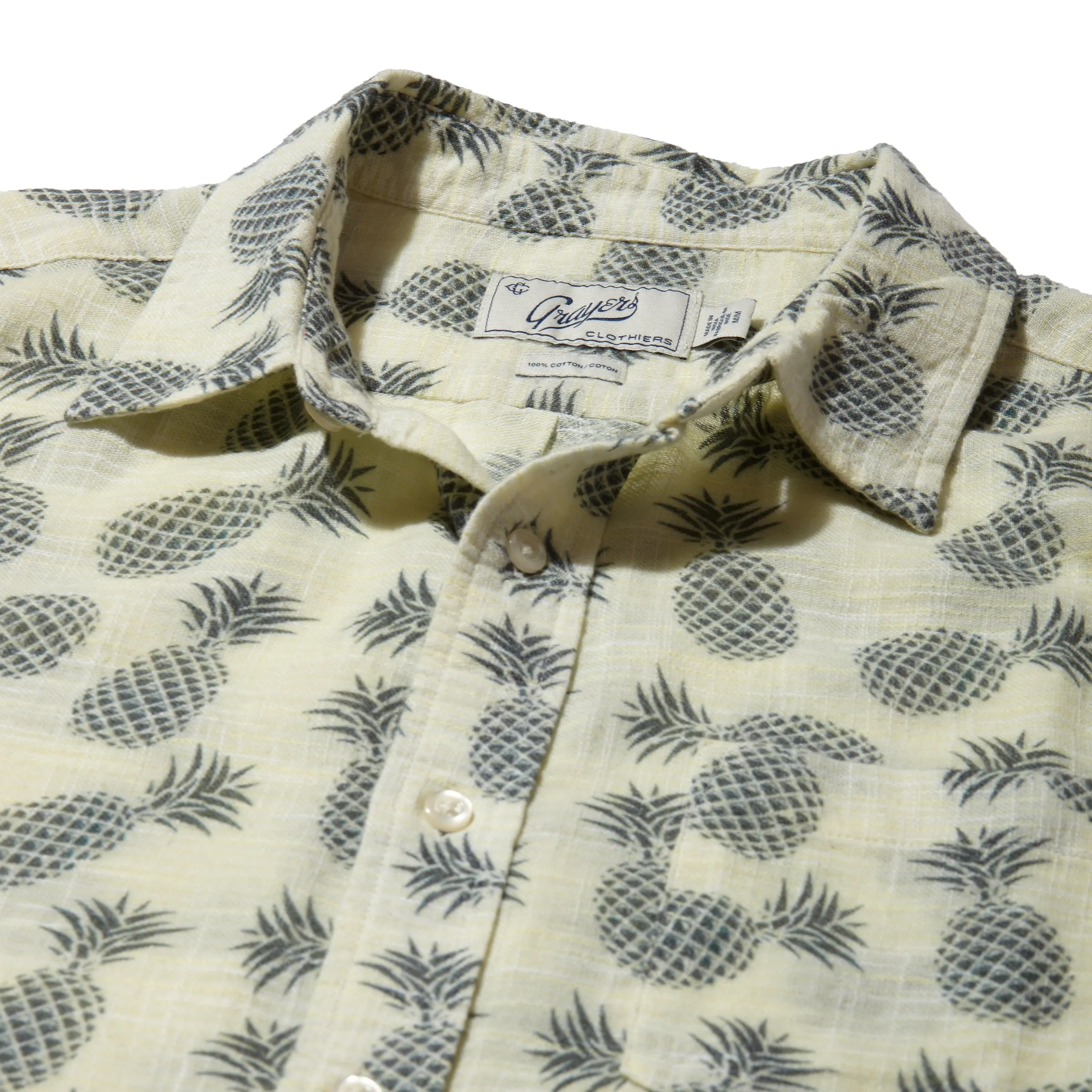 Madras Cottage Loom Printed Shirt - Blue Pineapple sold by Grayers product image thumbnail 2