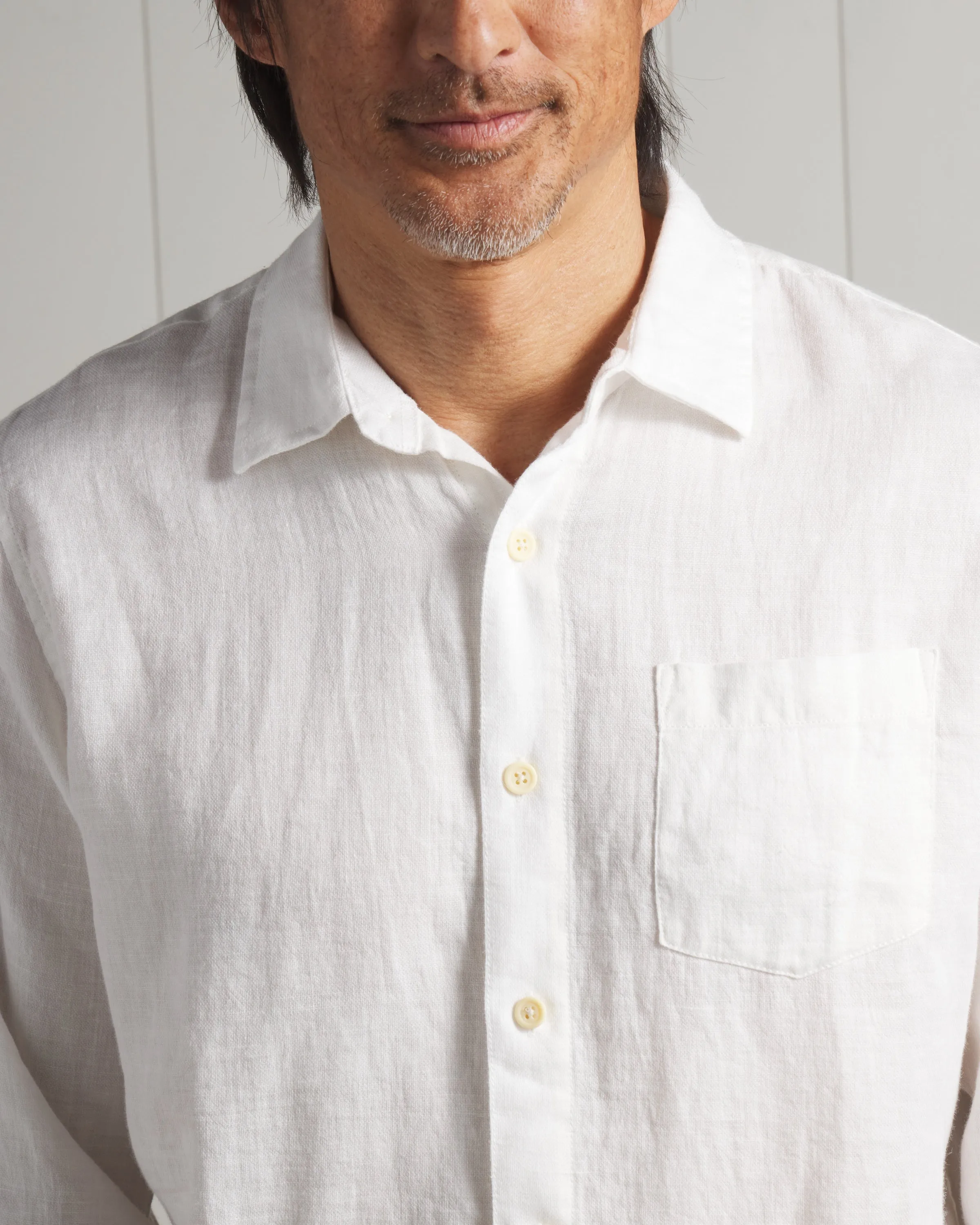 Nantucket Yarn Dyed Linen Shirt - White sold by Grayers product image thumbnail 5