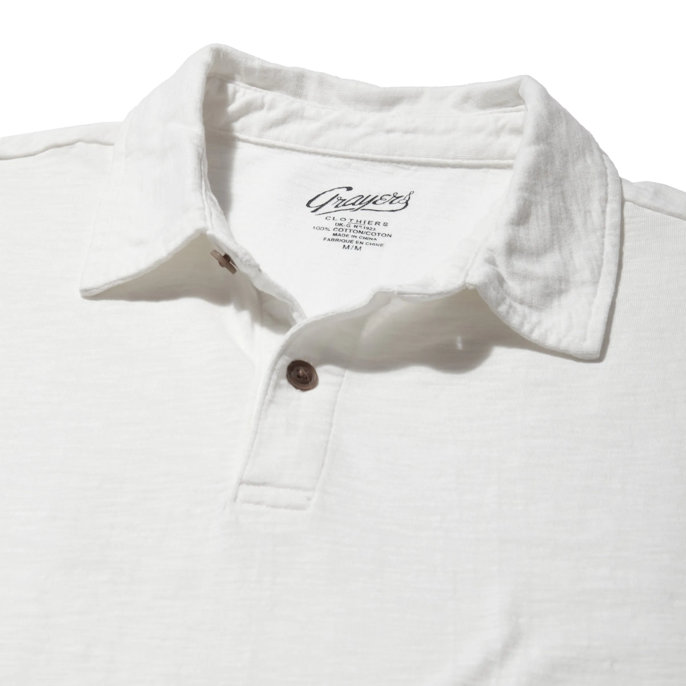 Sunwashed 2 Button Polo - White sold by Grayers product image thumbnail 3