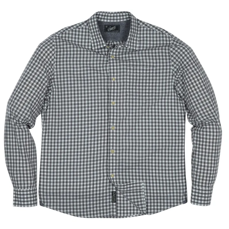 Preston Gingham Shirt - Charcoal Gingham (Final Sale)* made by Grayers