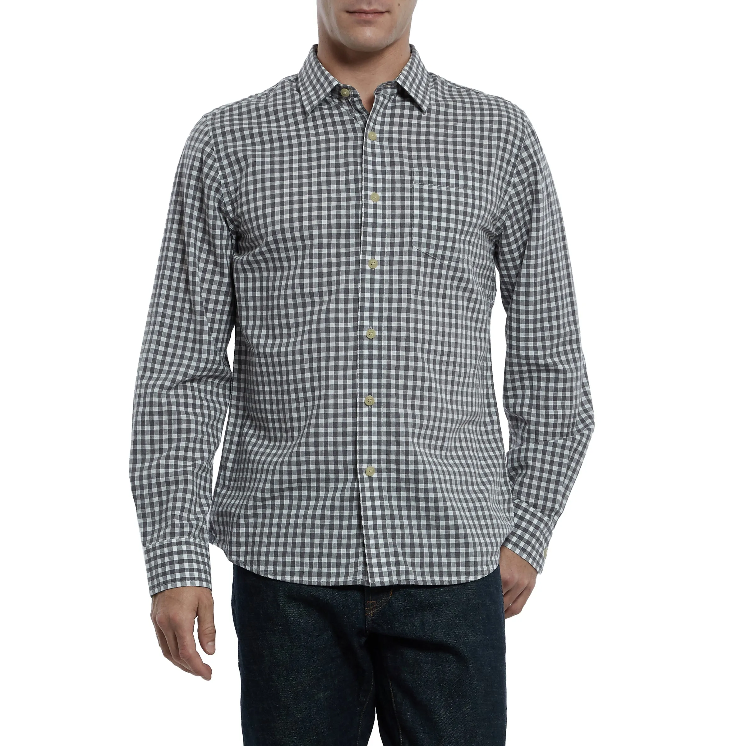 Preston Gingham Shirt - Charcoal Gingham (Final Sale)* sold by Grayers product image thumbnail 2