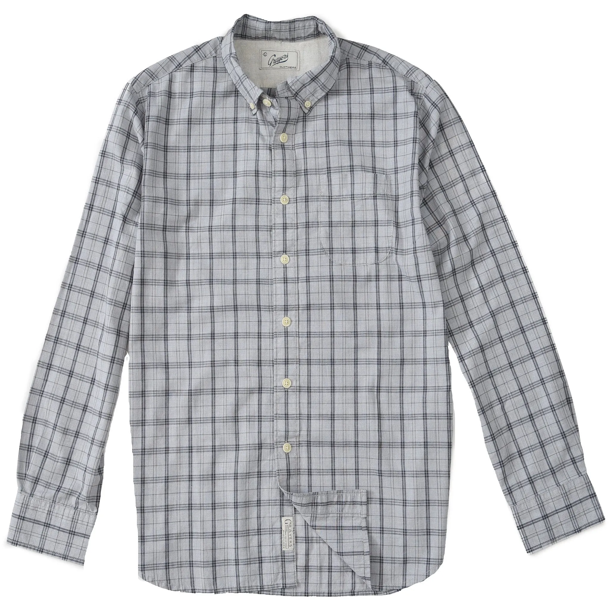 Graystone Poplin Shirt - Gray Plaid (Final Sale)* sold by Grayers