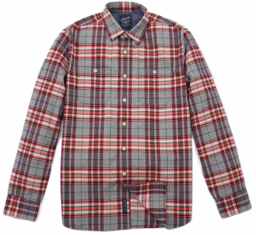 Herndon Heritage Flannel - Gray Orange Cream (Final Sale)* sold by Grayers