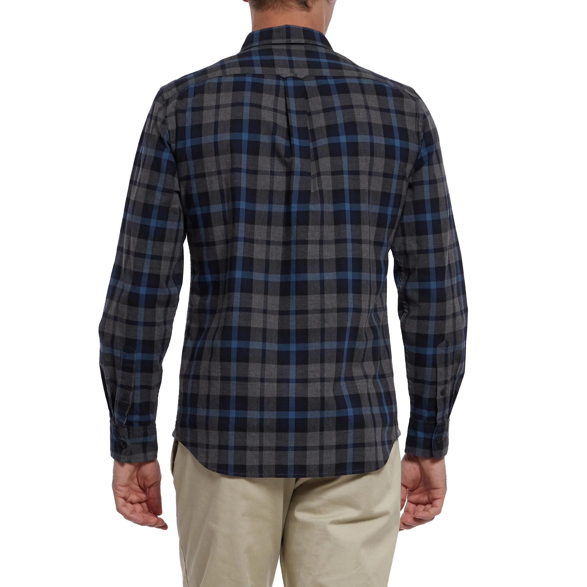 Heath Heather Poplin Shirt - Gray Navy Blue (Final Sale)* sold by Grayers product image thumbnail 3