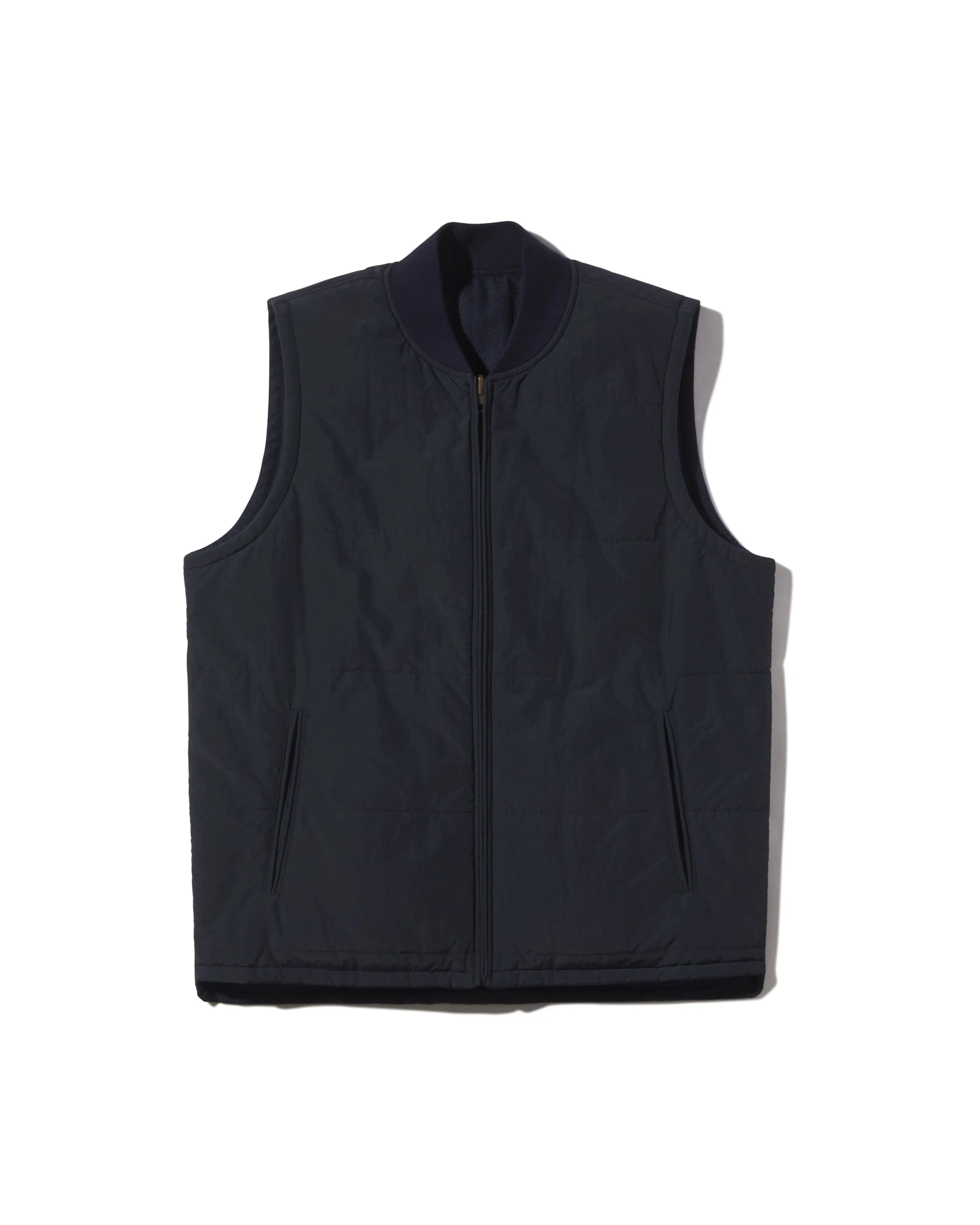 Mackay Wool Quilted Reversible Vest - Navy * sold by Grayers