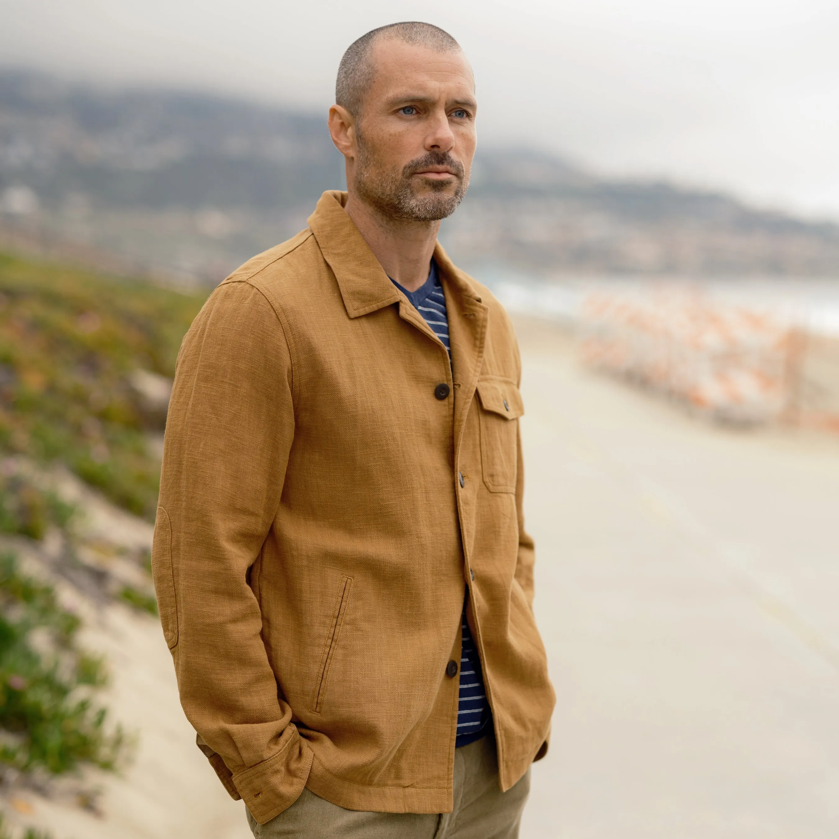 Ramie Chore Jacket - Tobacco sold by Grayers product image thumbnail 3