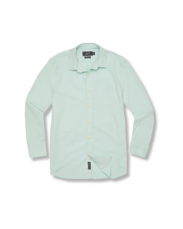 Charles Stretch Oxford Shirt - Seafoam sold by Grayers