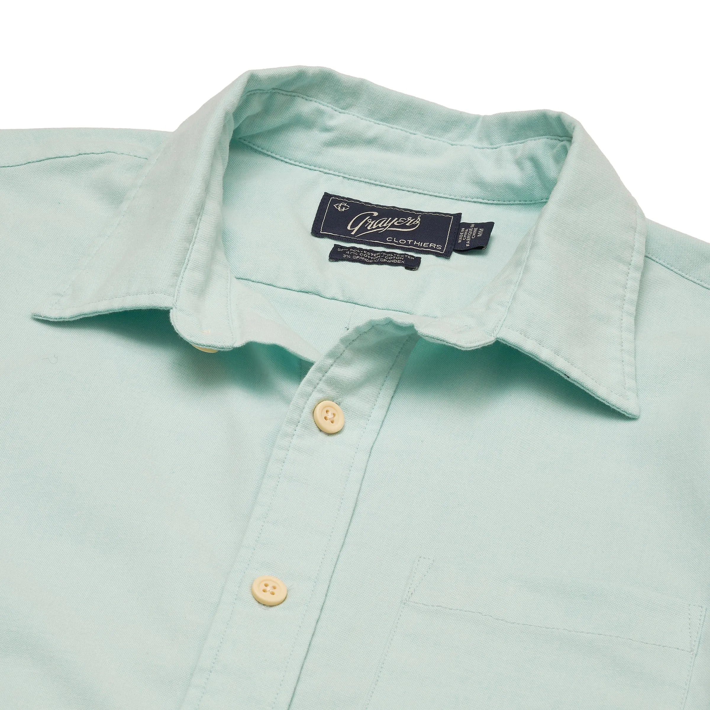 Charles Stretch Oxford Shirt - Seafoam sold by Grayers product image thumbnail 2