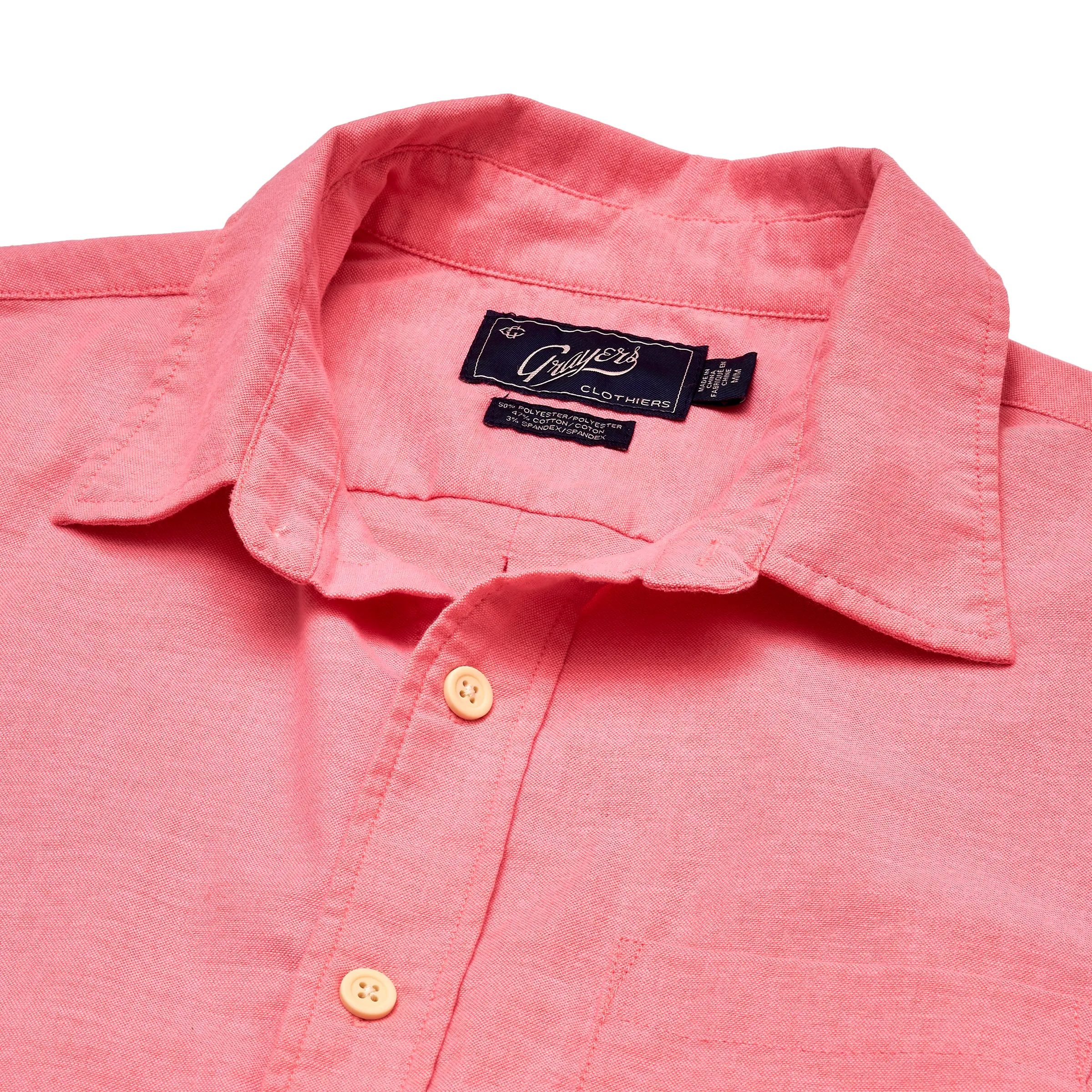 Charles Stretch Oxford Shirt - Red sold by Grayers product image thumbnail 2