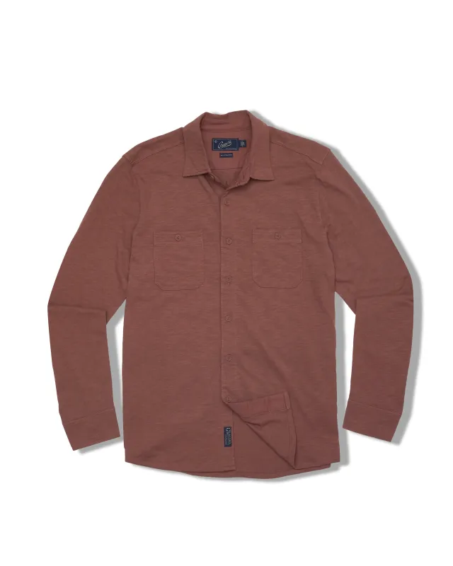 Flex Everyday Knit Shirt - Marron sold by Grayers