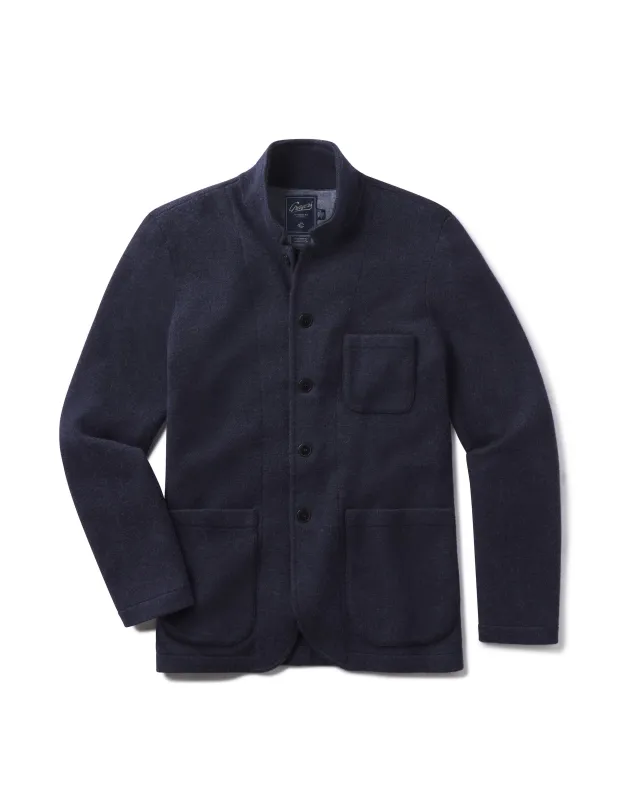 Nelson Jacquard Swacket - Navy sold by Grayers