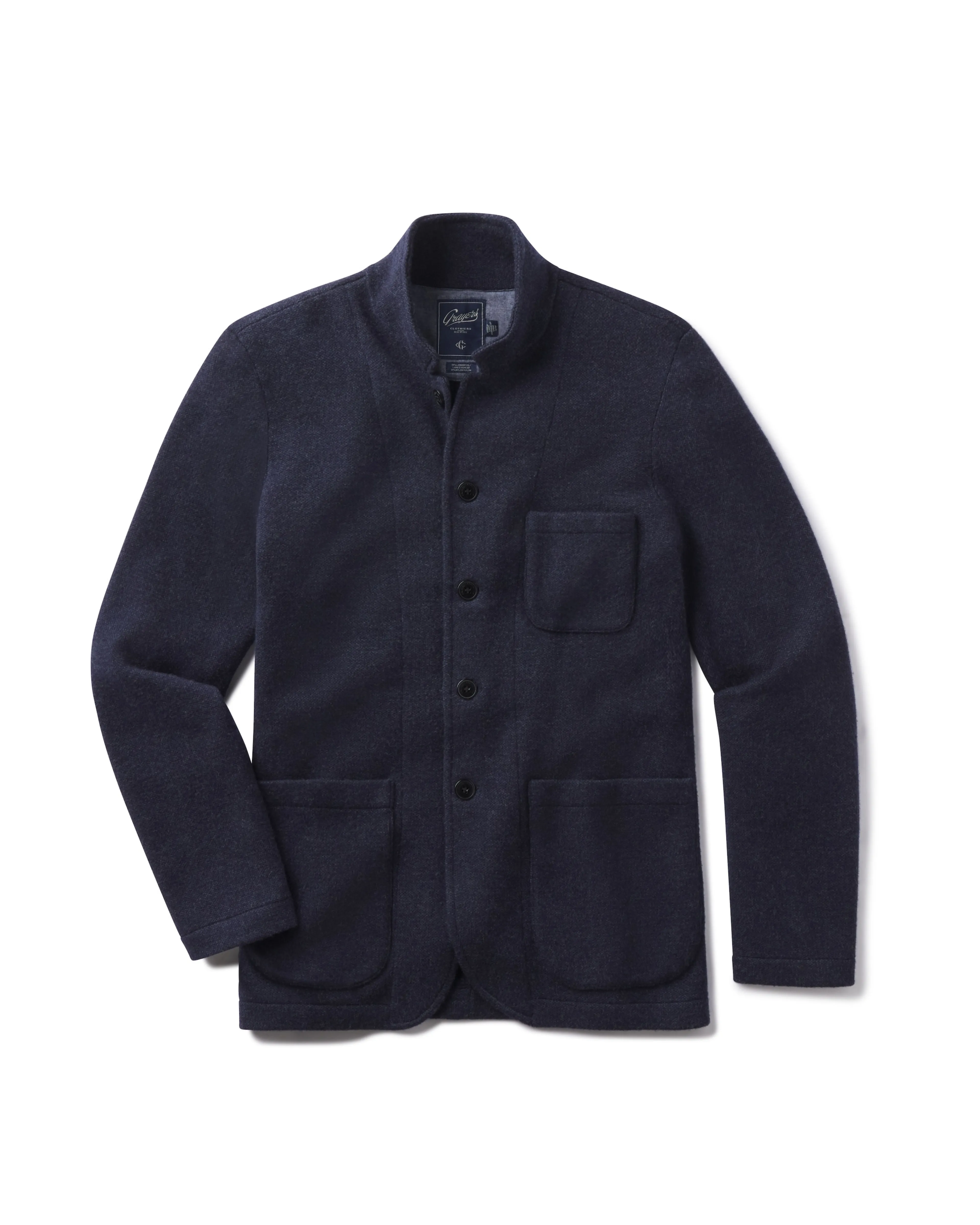 Nelson Jacquard Swacket - Navy sold by Grayers
