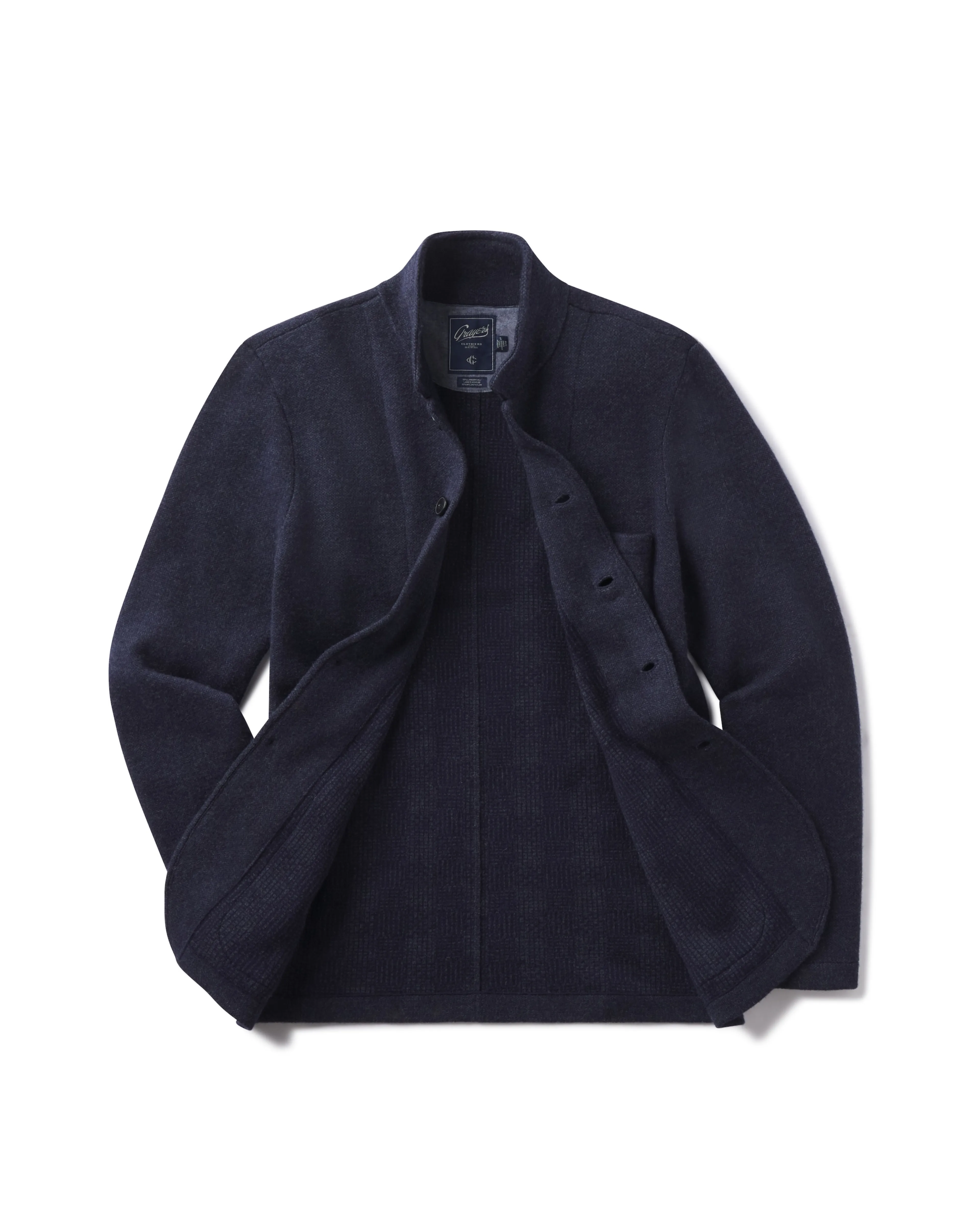 Nelson Jacquard Swacket - Navy sold by Grayers product image thumbnail 2